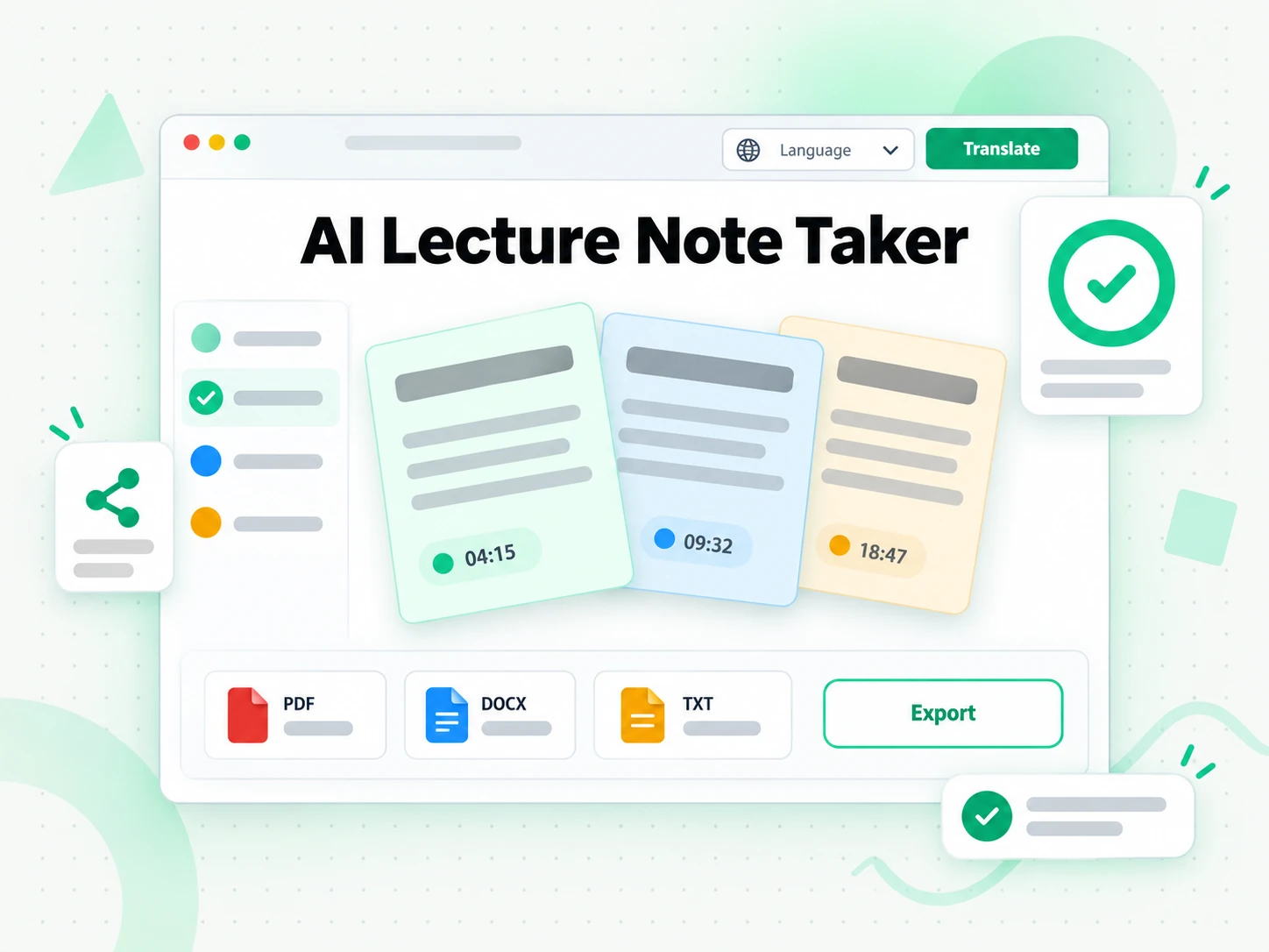AI Lecture Note Taker: translating lecture notes into another language