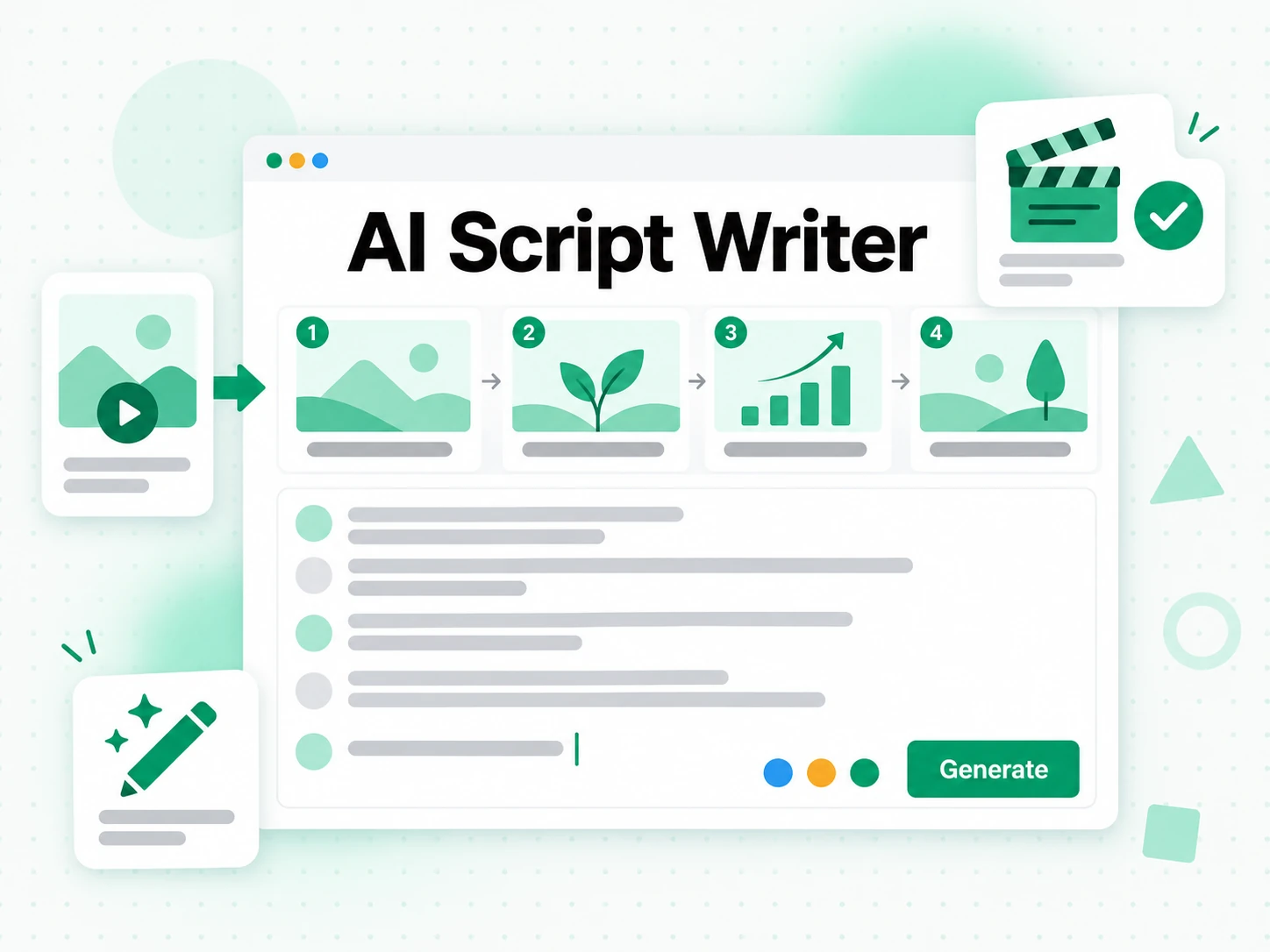 AI Script Writer: re-creating a video in a new script or language from its transcript