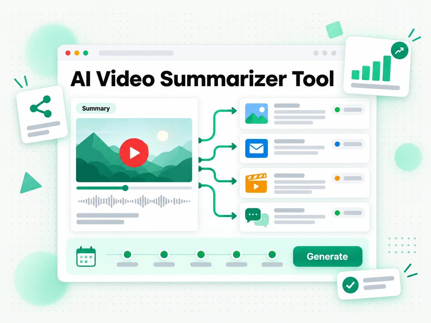 AI Video Summarizer Tool: repurposing video content using AI summaries