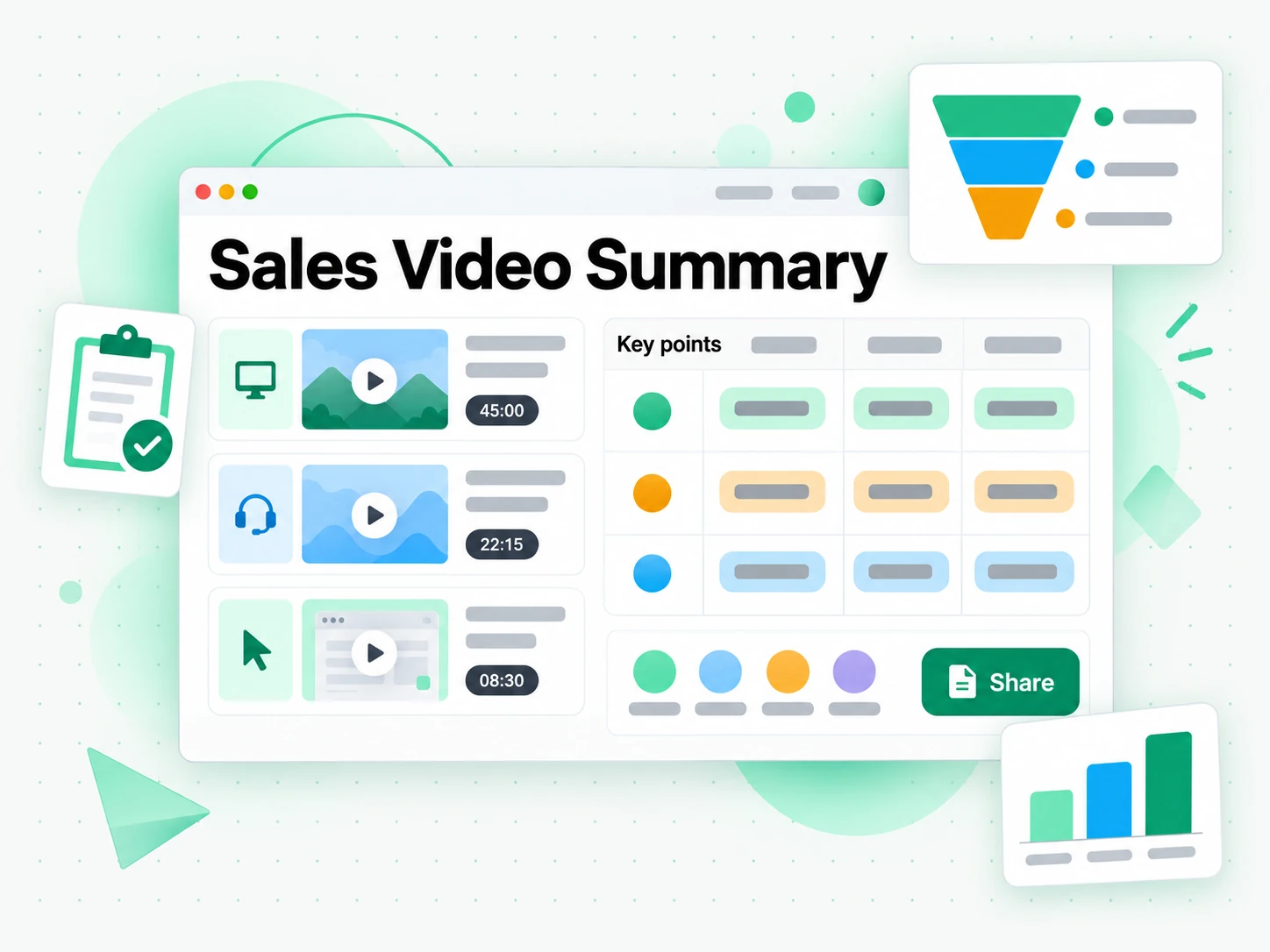 Sales Video Summary: using video summaries for sales enablement