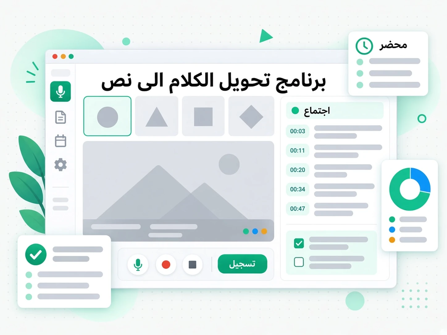 برنامج تحويل الكلام الى نص: حالة استخدام لـ تحويل الكلام إلى نص عبر transcript.im