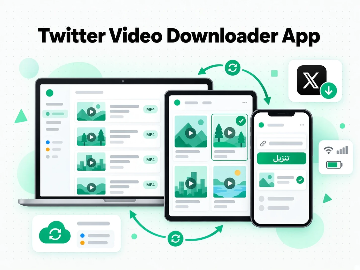 Twitter Video Downloader App: حالة استخدام لـ تنزيل فيديوهات تويتر عبر transcript.im