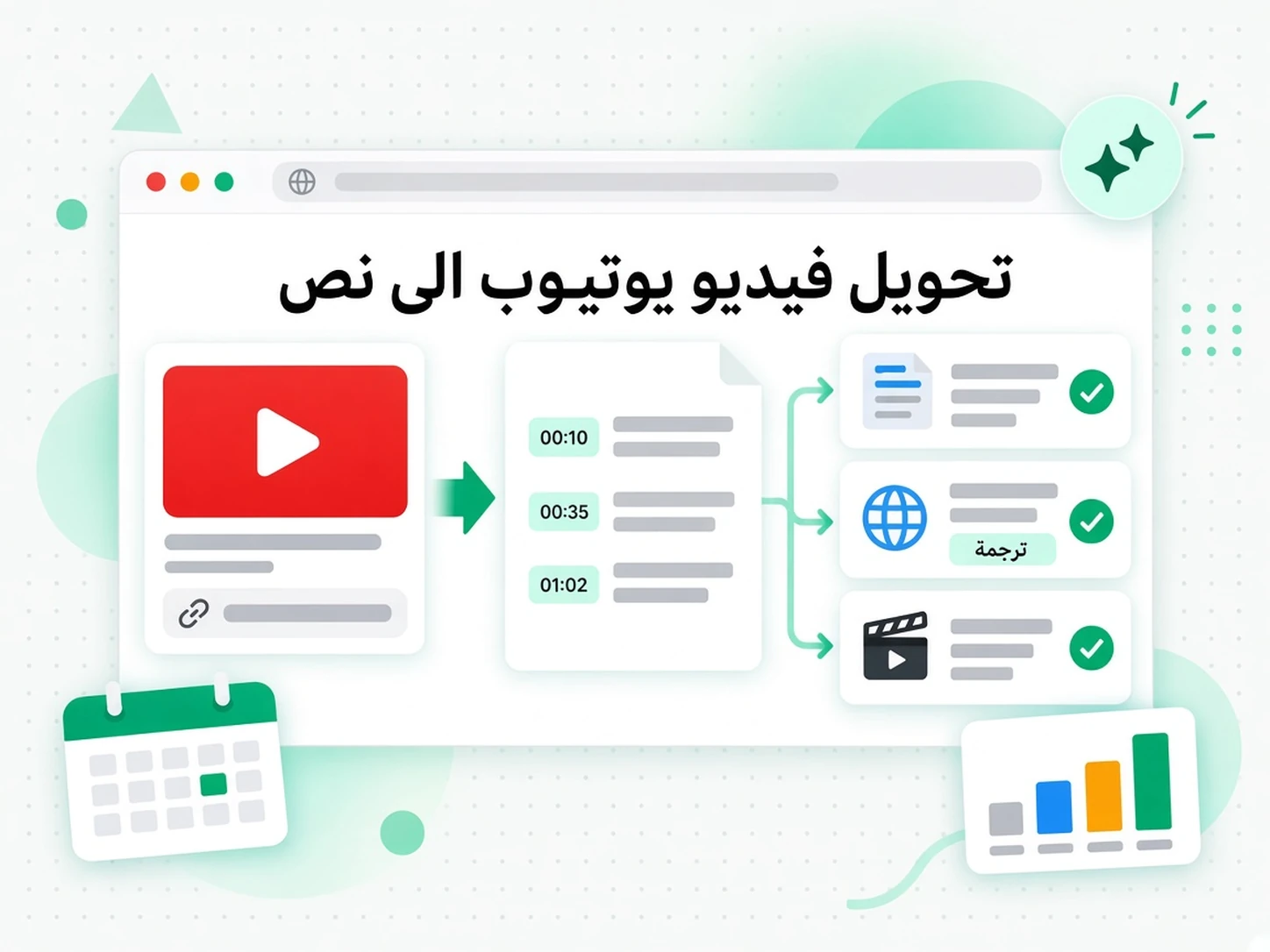 تحويل فيديو يوتيوب الى نص: حالة استخدام لـ تحويل الفيديو إلى نص عبر transcript.im