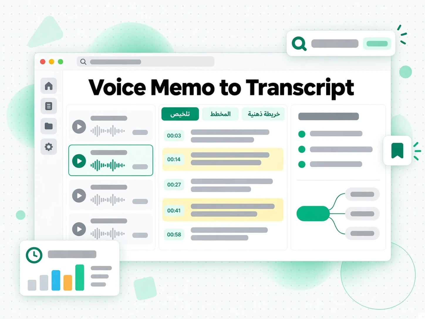 Voice Memo to Transcript: مرحلة من مراحل تحويل التسجيلات الصوتية إلى نص داخل transcript.im