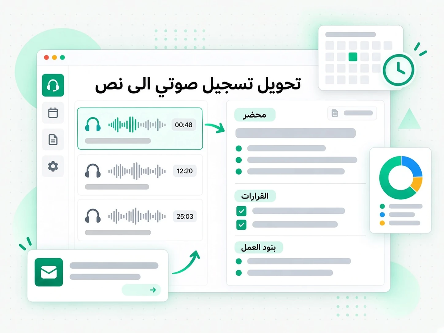 تحويل تسجيل صوتي الى نص: حالة استخدام لـ تحويل التسجيلات الصوتية إلى نص عبر transcript.im