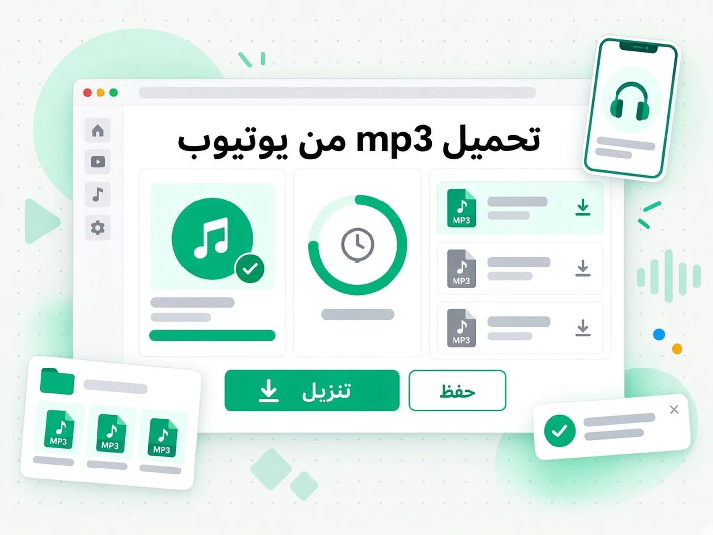 تحميل mp3 من يوتيوب: مرحلة من مراحل تحويل يوتيوب إلى MP3 داخل transcript.im