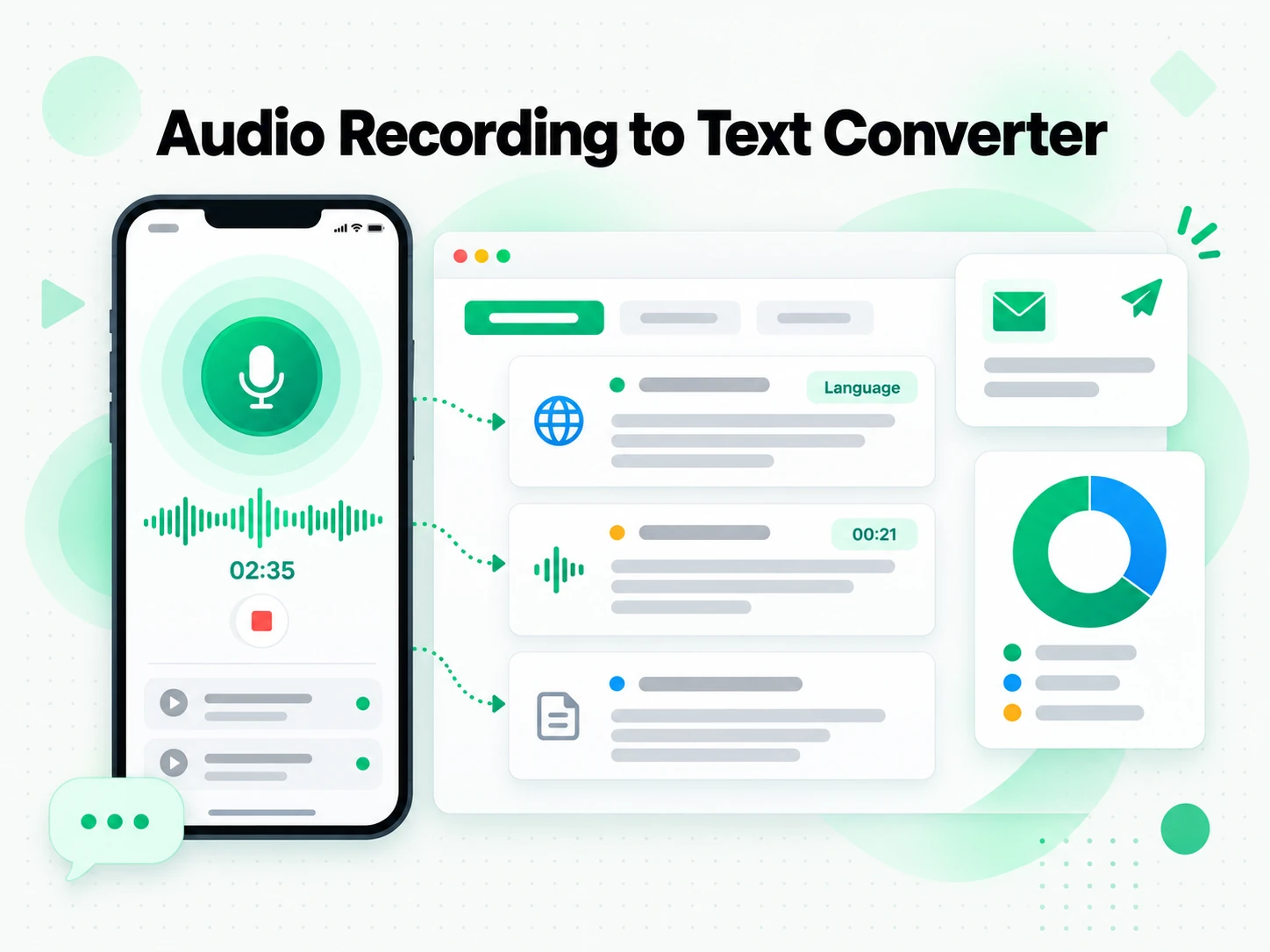 Audio Recording to Text Converter: localized sales and outreach scripts built from an audio transcript
