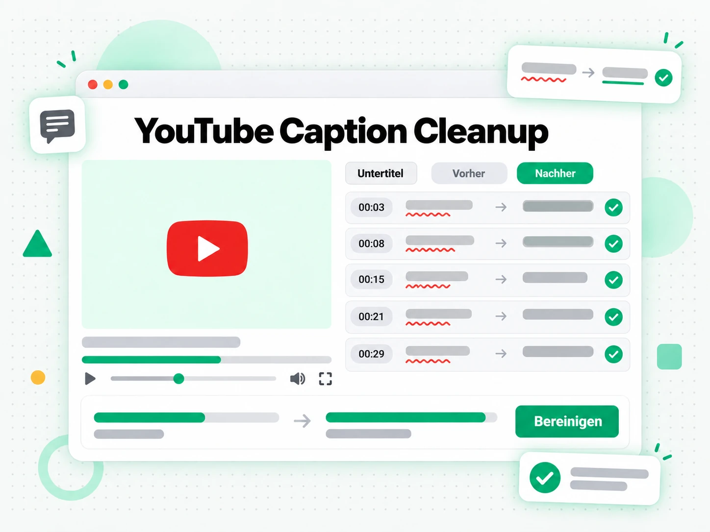 YouTube Caption Cleanup: automatische Untertitel werden korrigiert