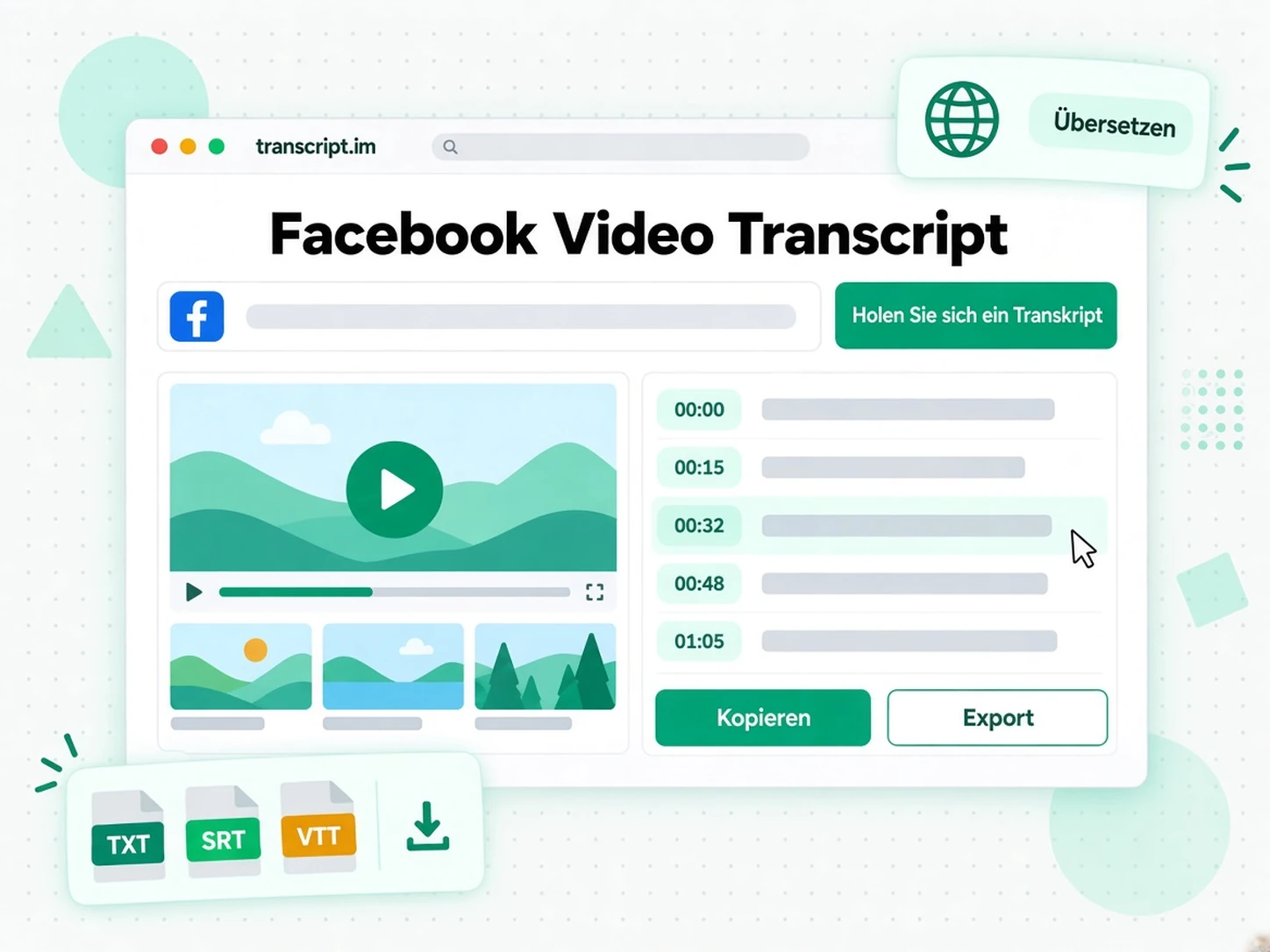 Facebook Video Transcript: Ein Facebook-Video in ein Transkript verwandeln