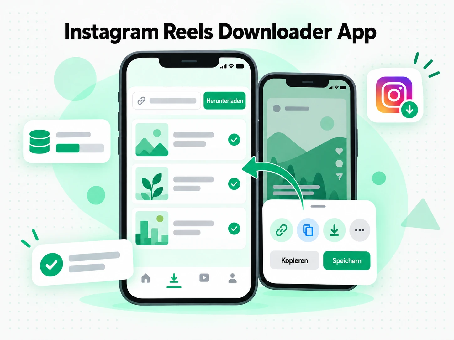 Instagram Reels Downloader App für lizenzierte Kampagnen-Reels