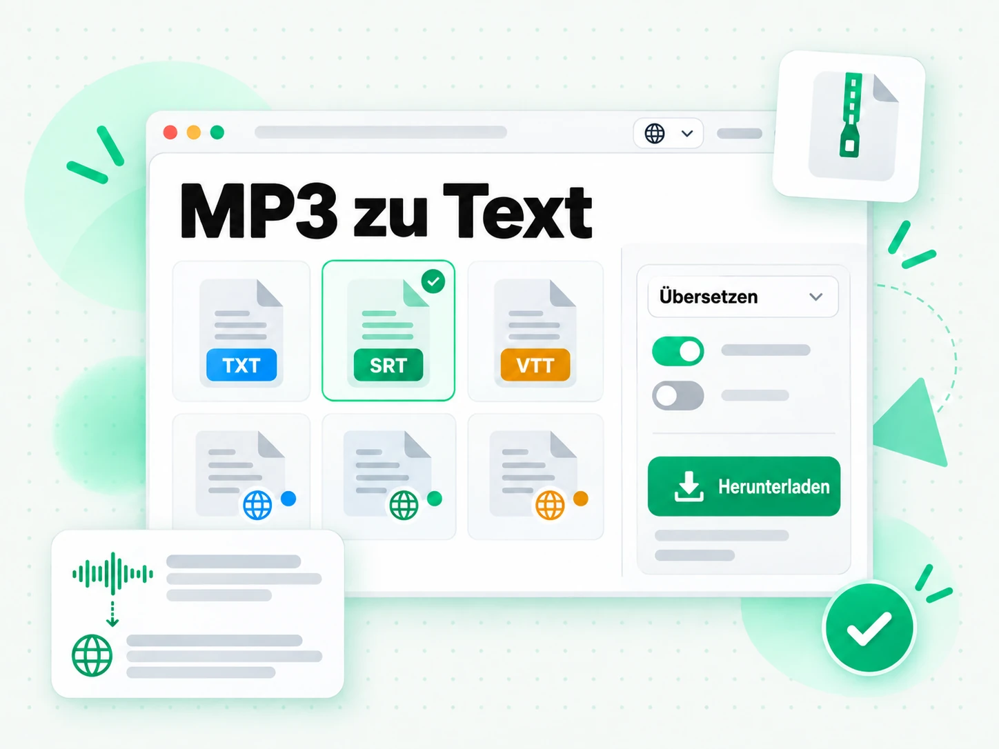 MP3 zu Text: das Transkript wird in einen neuen Artikel oder ein Skript umgeschrieben