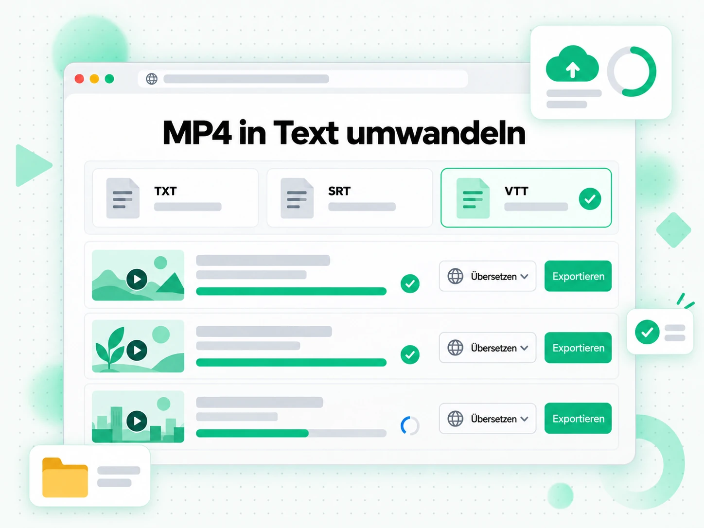 MP4 in Text umwandeln: das Transkript wird in ein neues Skript umgeschrieben