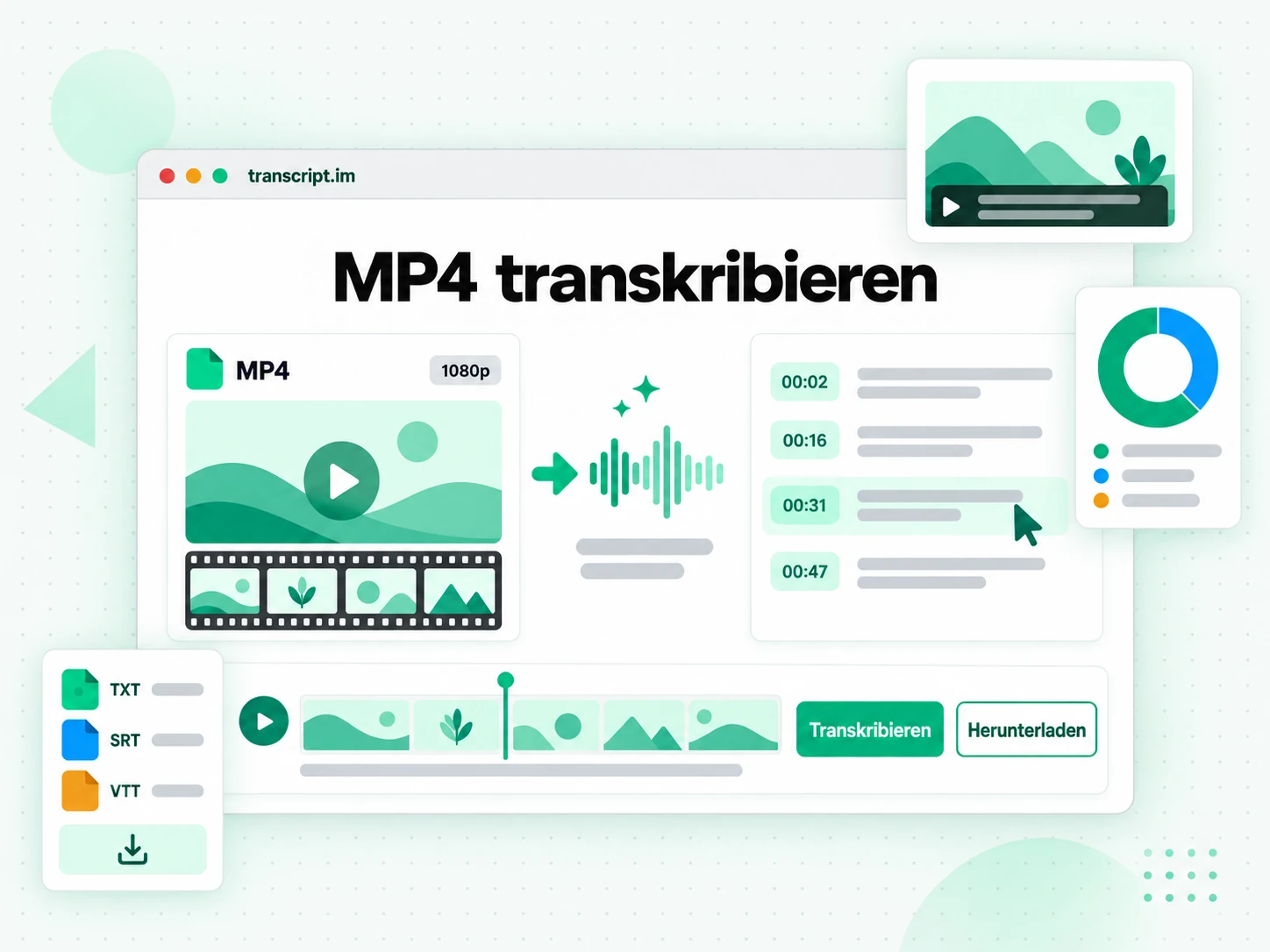 MP4 transkribieren: MP4 in Text mit Zeitstempeln umwandeln