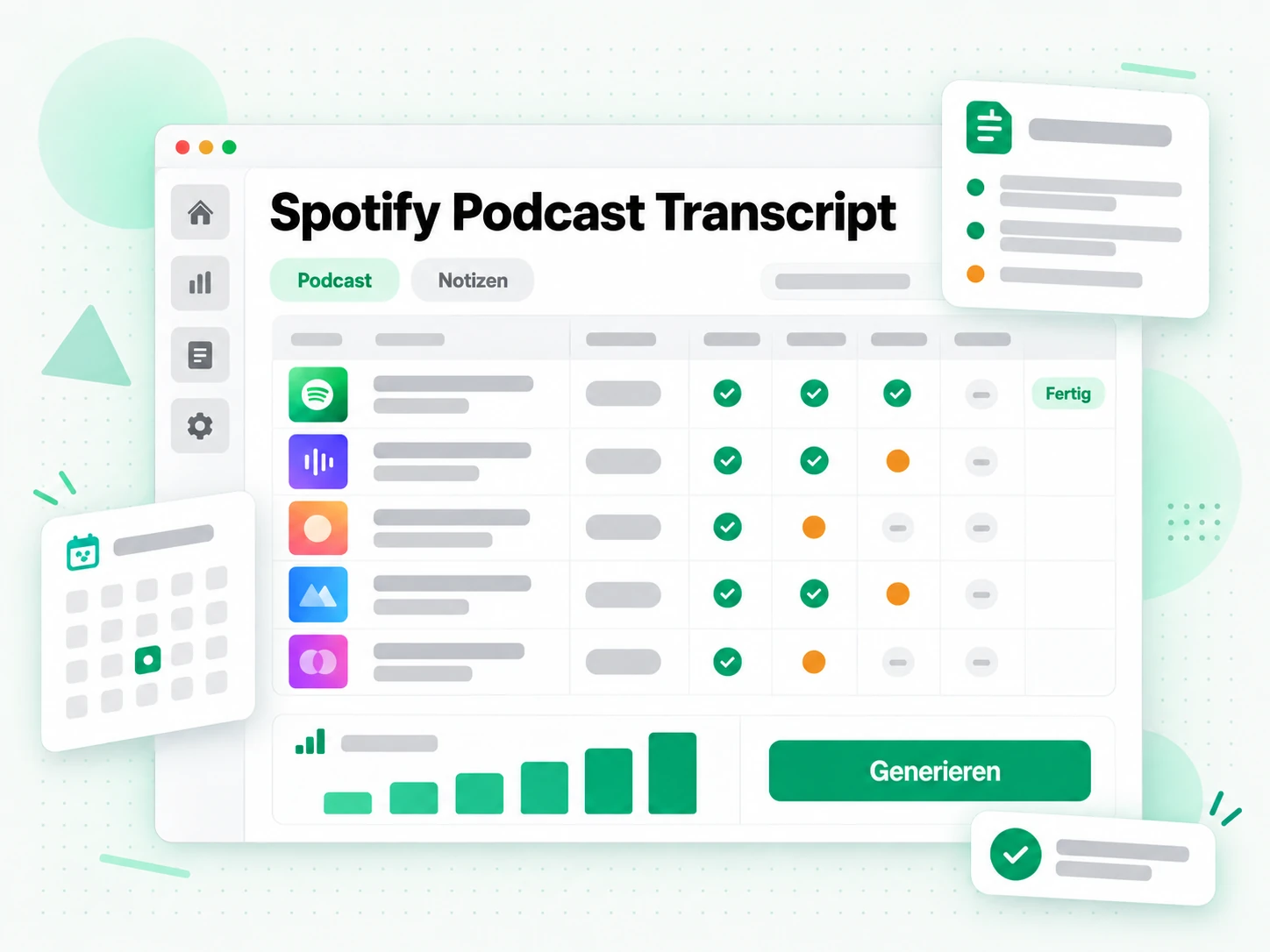 Spotify Podcast Transcript: Shownotes und Artikel daraus neu erstellt