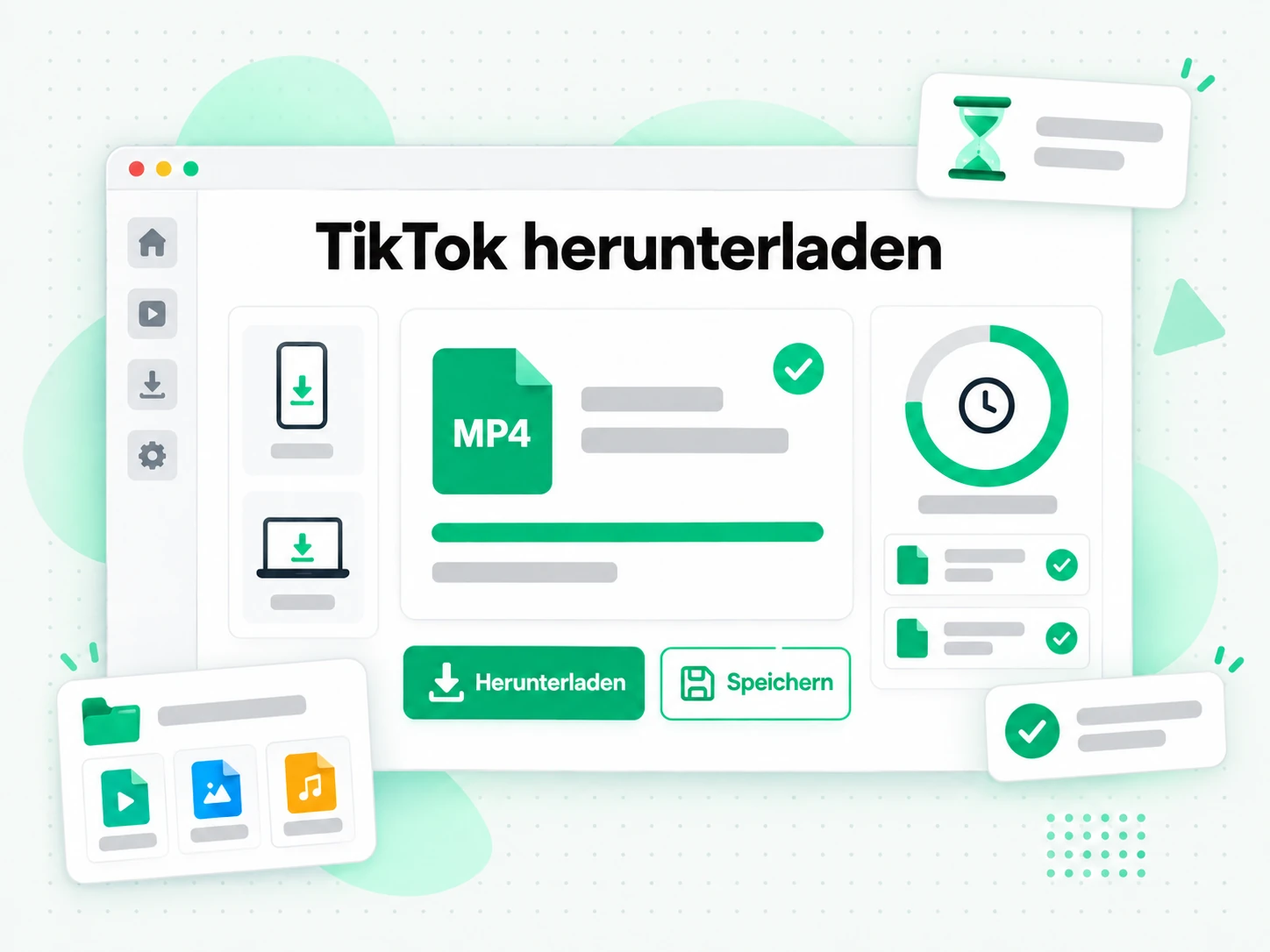 TikTok herunterladen: die fertige Datei wird heruntergeladen