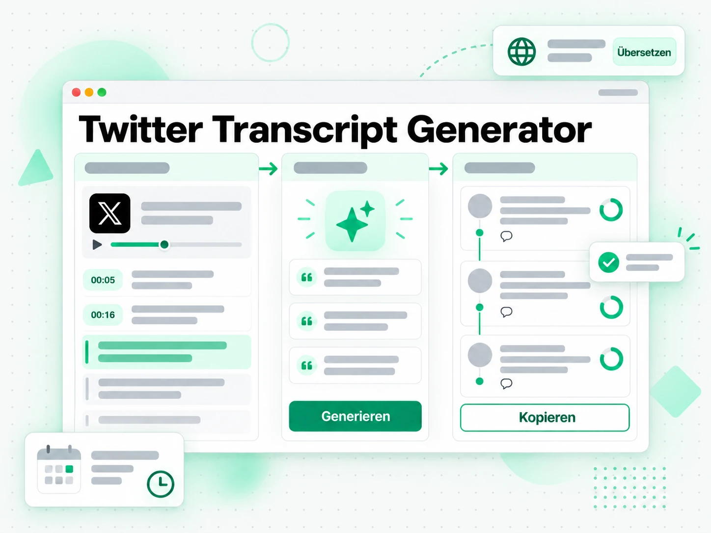 Twitter-Transkript-Generator: Creator nutzt das Transkript des eigenen Videos als schriftlichen Thread