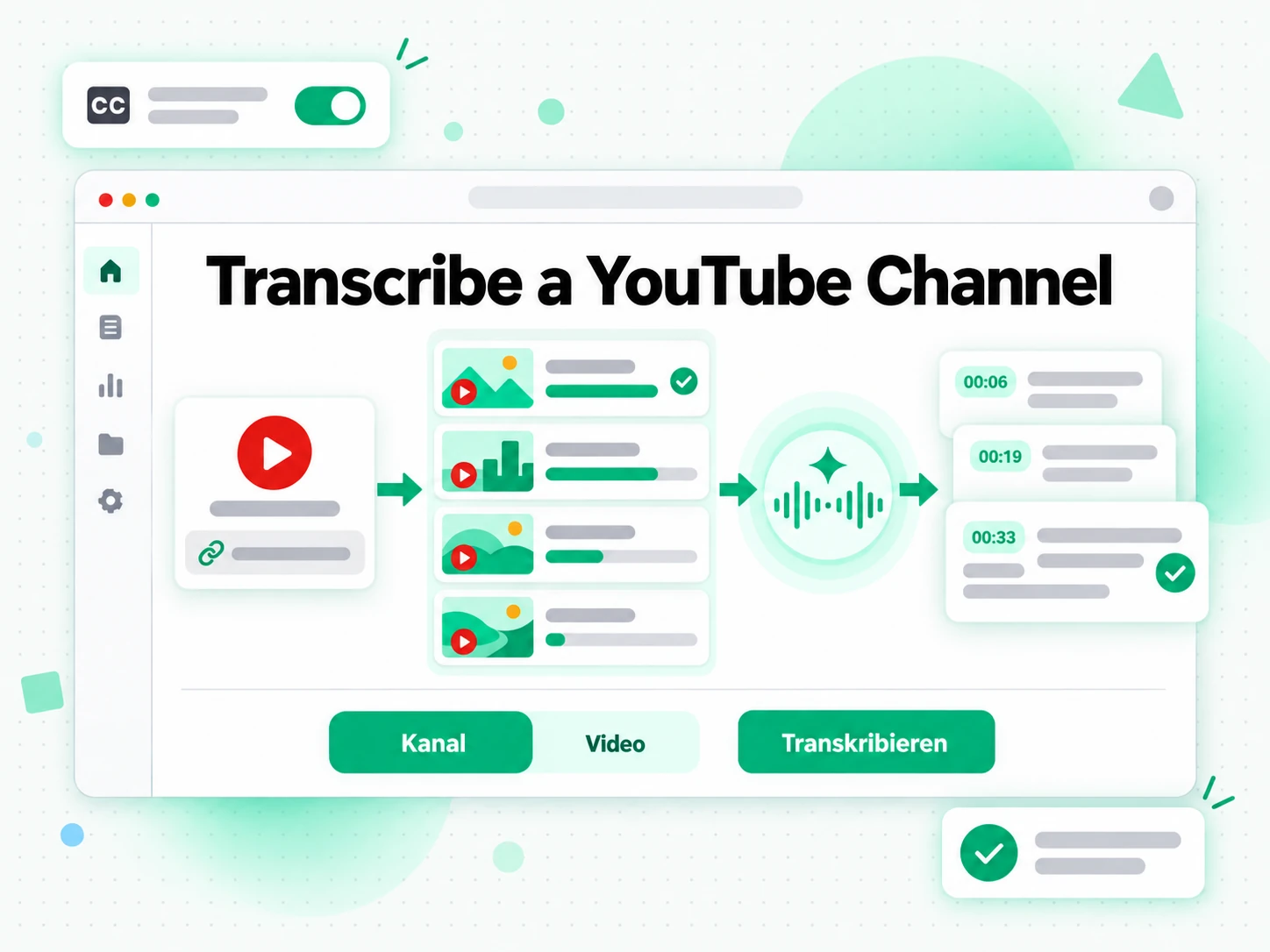 Transcribe a YouTube Channel: KI transkribiert alle Videos eines Kanals parallel