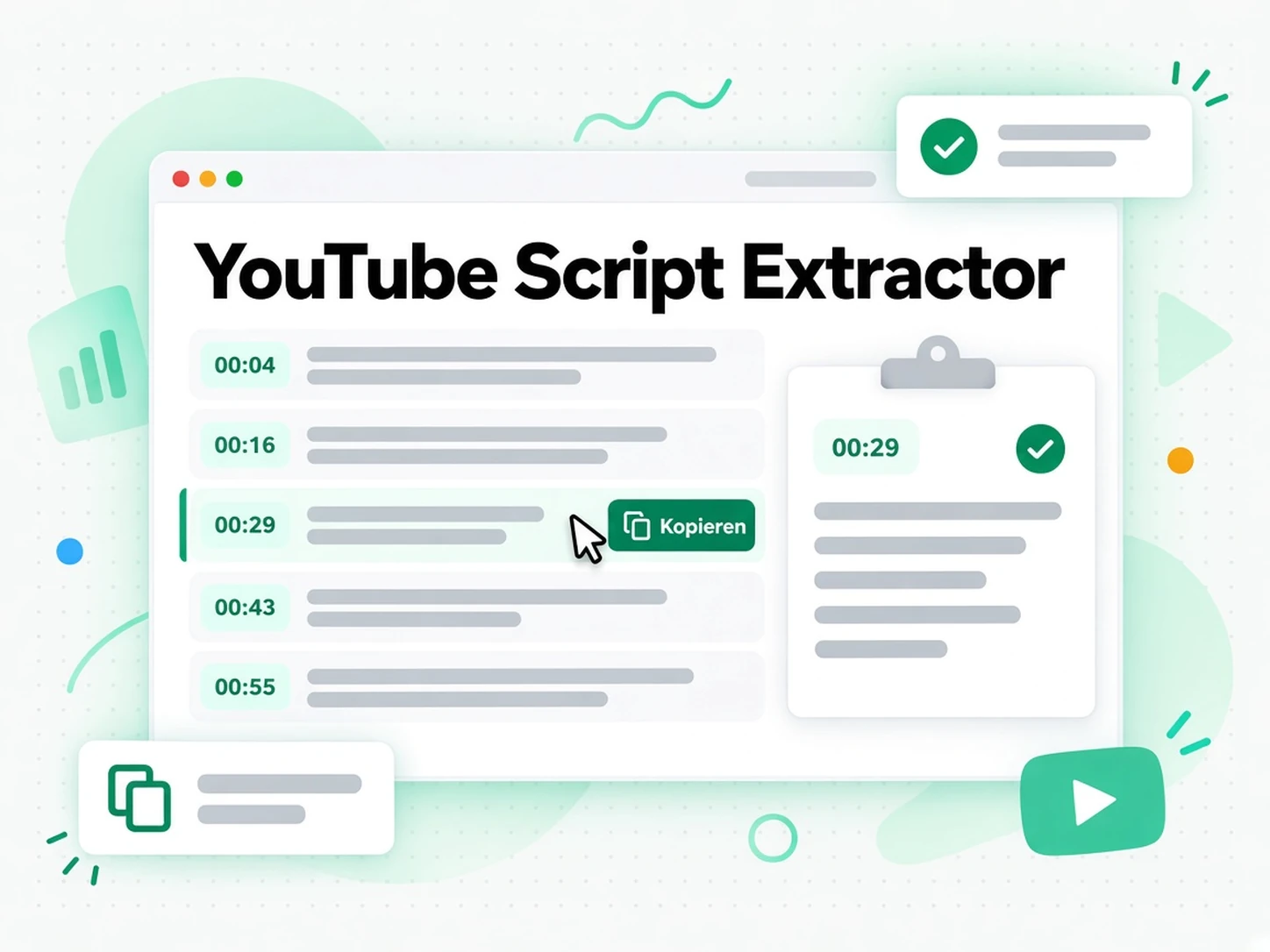 YouTube Script Extractor: Skript lesen und durchsuchen, ohne erneut anzusehen