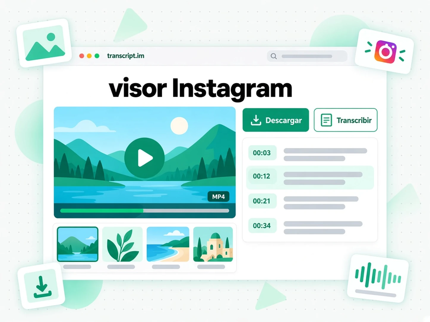 visor Instagram: Descarga o transcribe lo que encuentres
