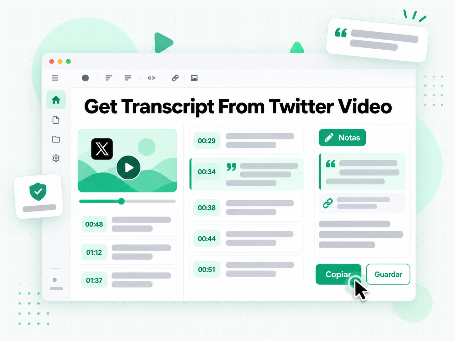 Obtener la transcripción de un video de Twitter: periodista convierte un clip viral en un registro escrito de citas