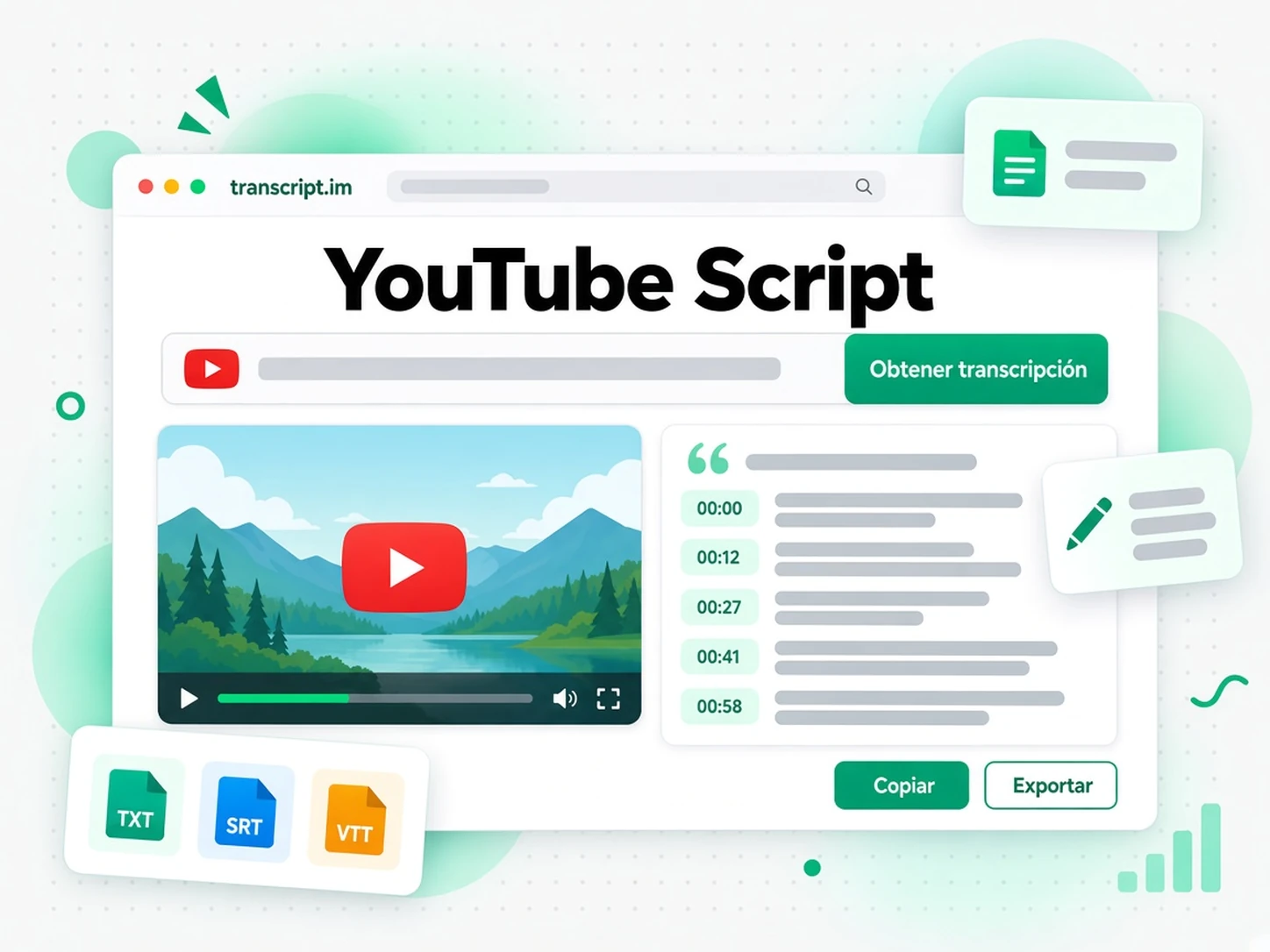 YouTube Script: De un enlace de YouTube a un guion