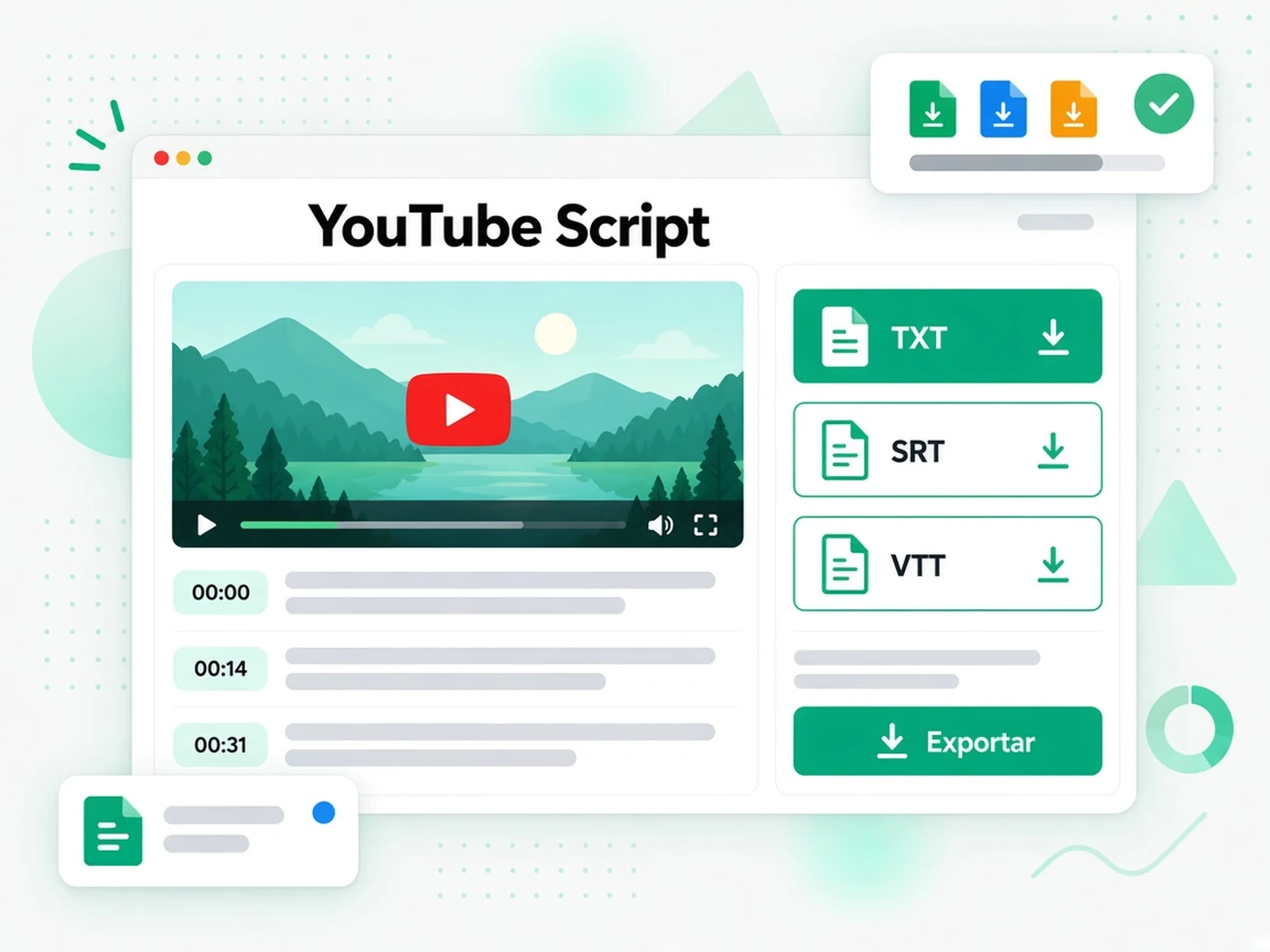 YouTube Script: Exporta el guion o reformula el texto