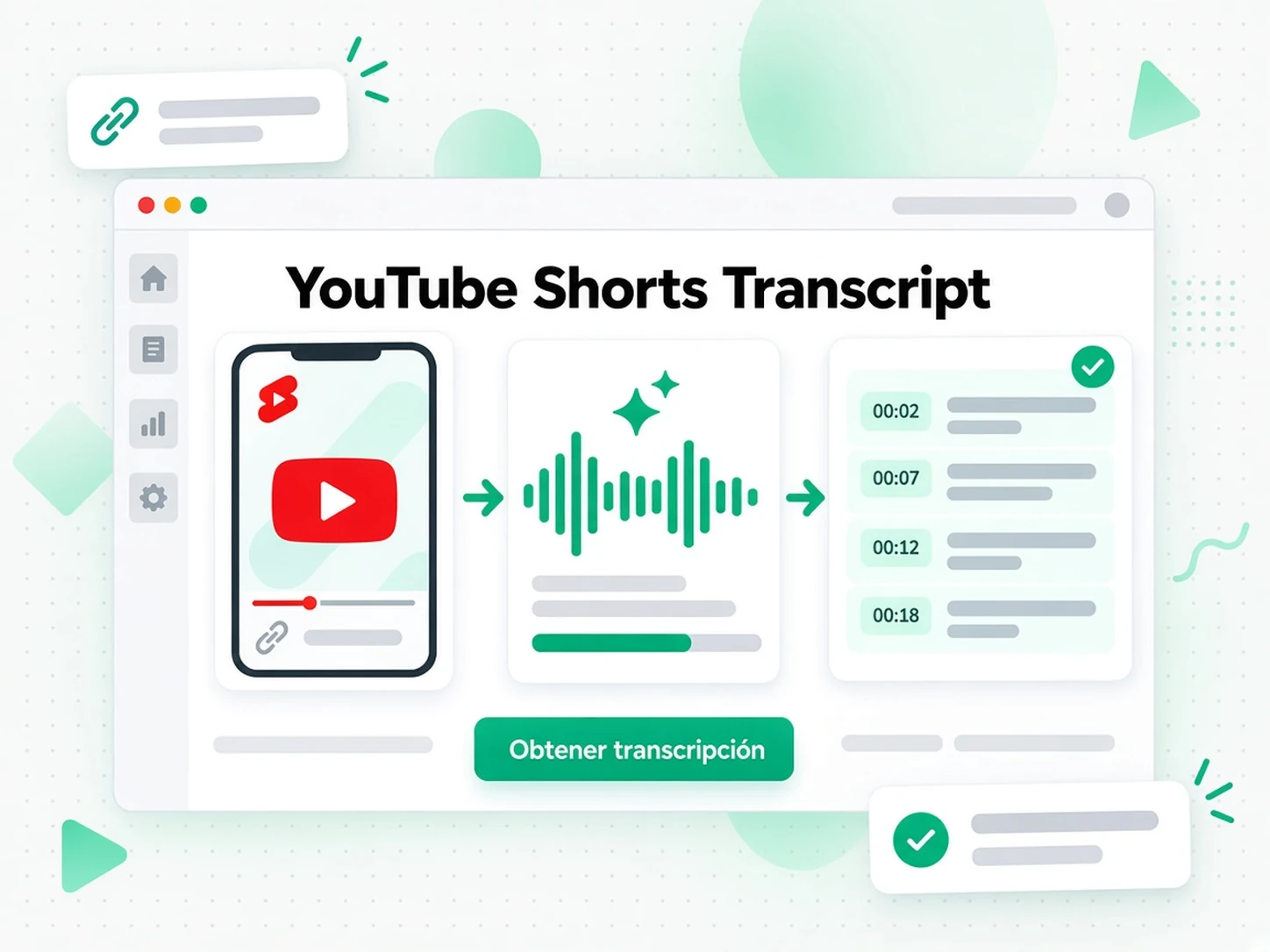 YouTube Shorts Transcript: Convierte un enlace de Short en una transcripción