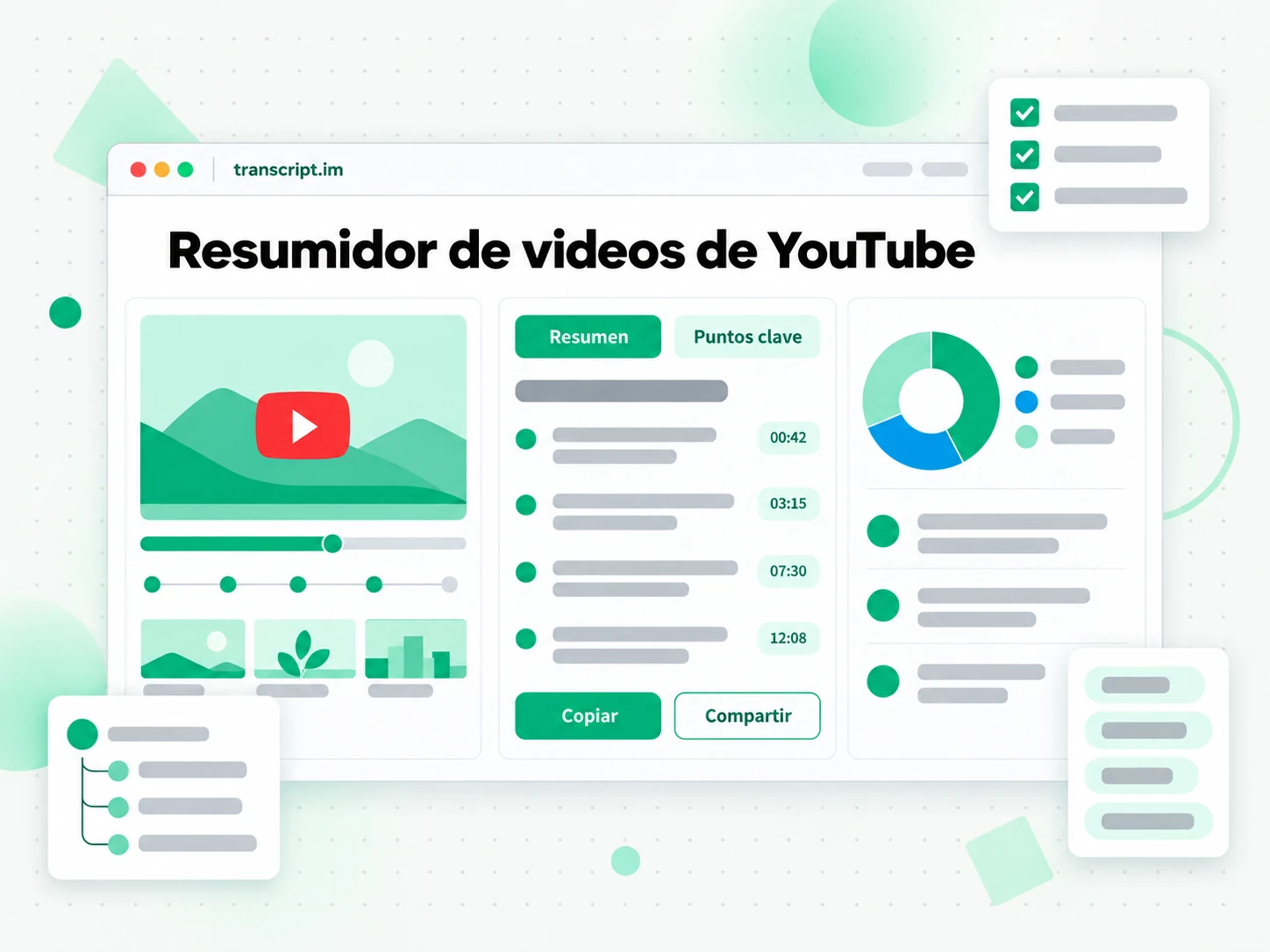 Resumidor de videos de YouTube: resumen generado a partir del video con los puntos clave