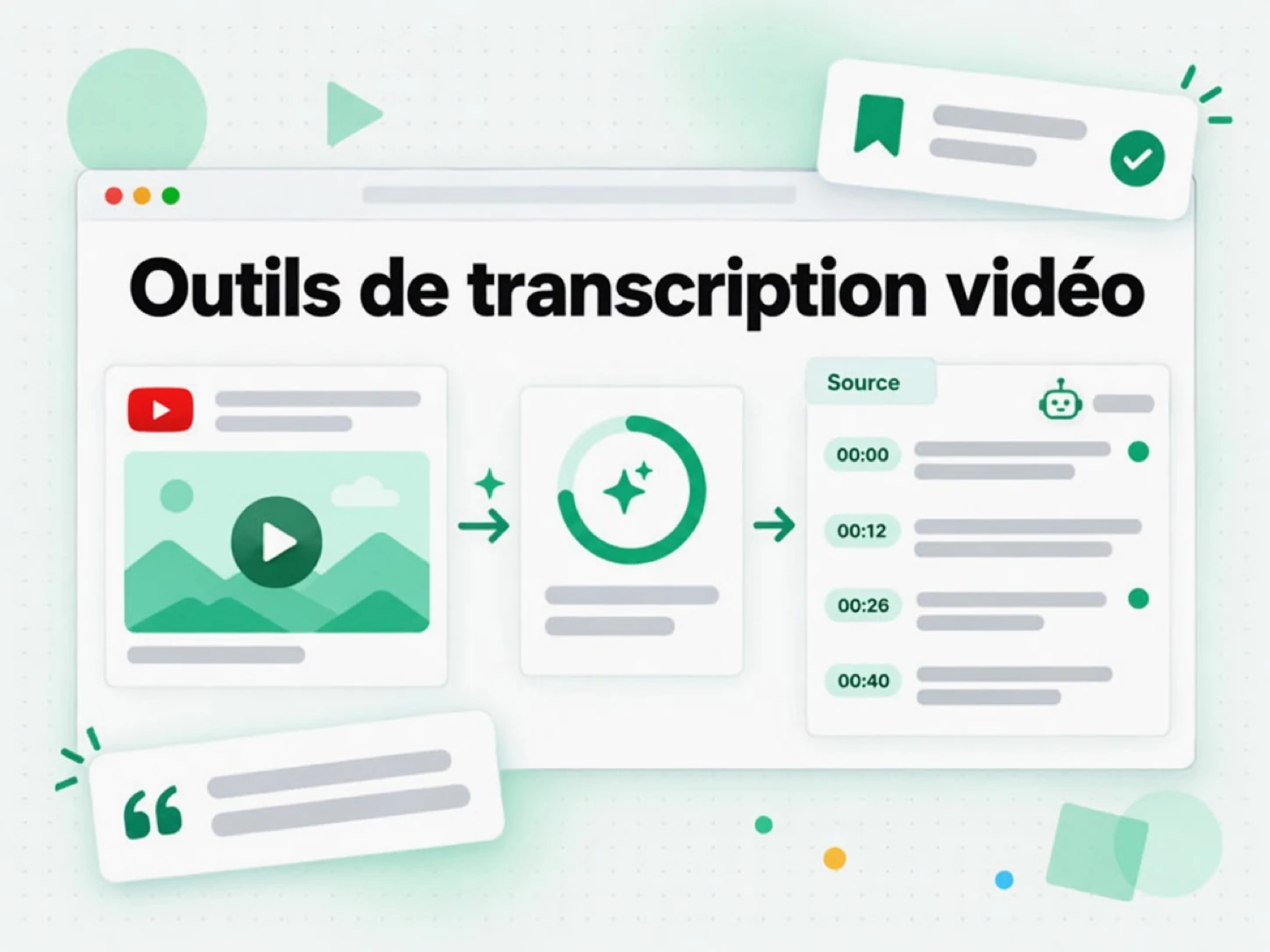 Outils de transcription vidéo : un lien vidéo transformé en source horodatée pour l'agent