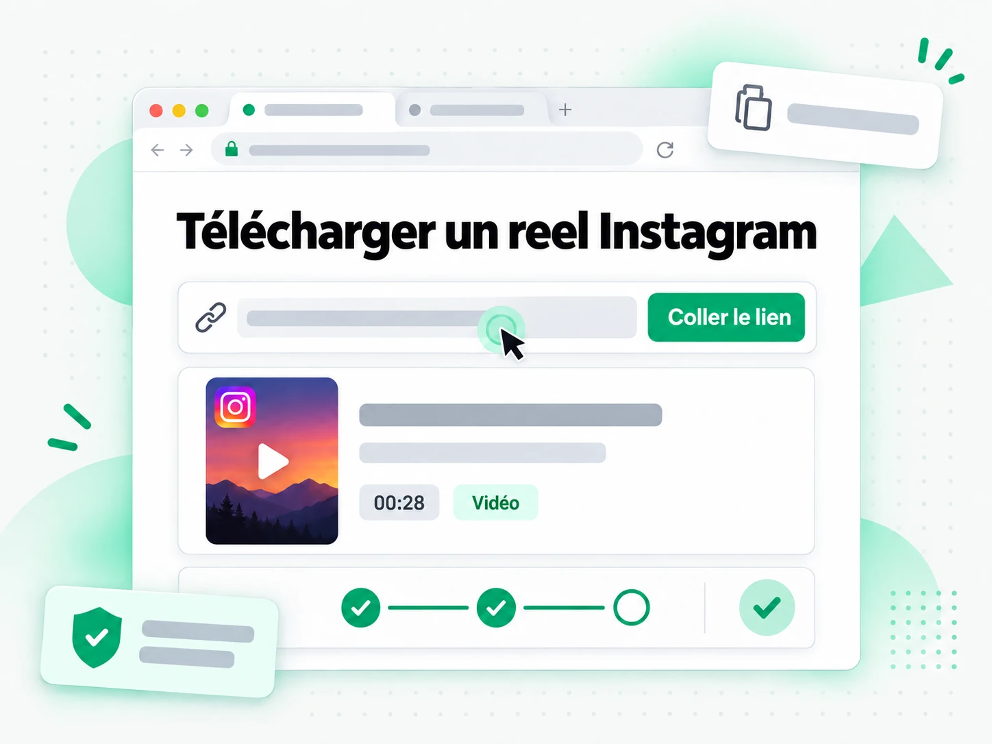 Télécharger un reel Instagram à partir d'un lien collé