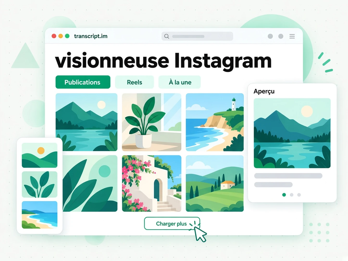 visionneuse Instagram : Parcourir les posts, les Reels et les Highlights