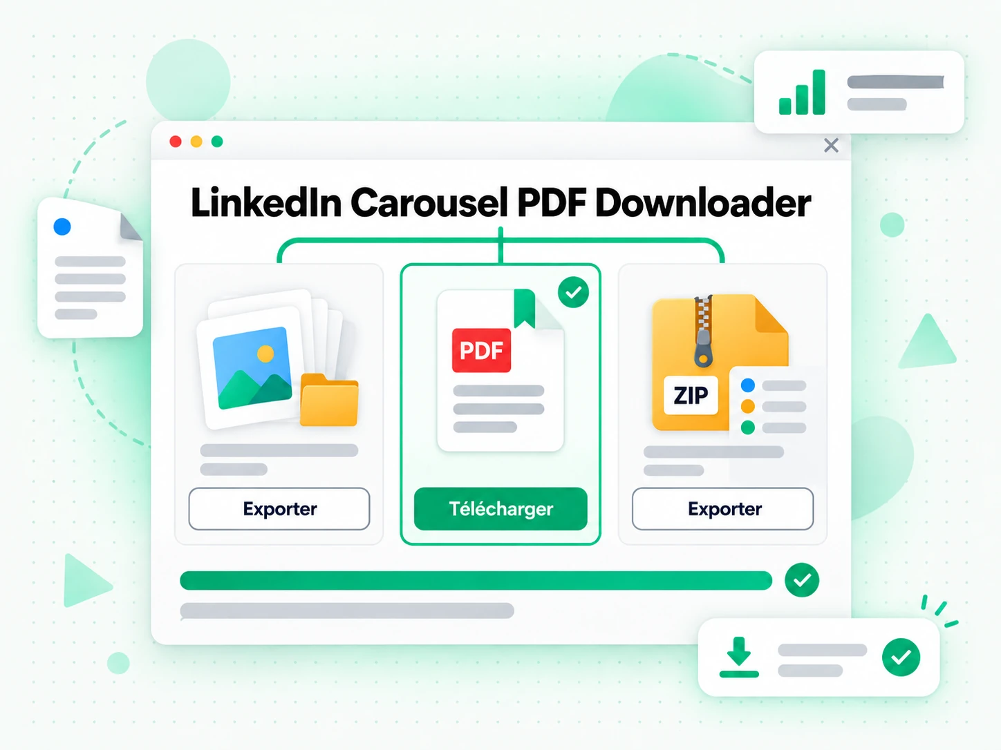 LinkedIn Carousel PDF Downloader avec option d'export ZIP