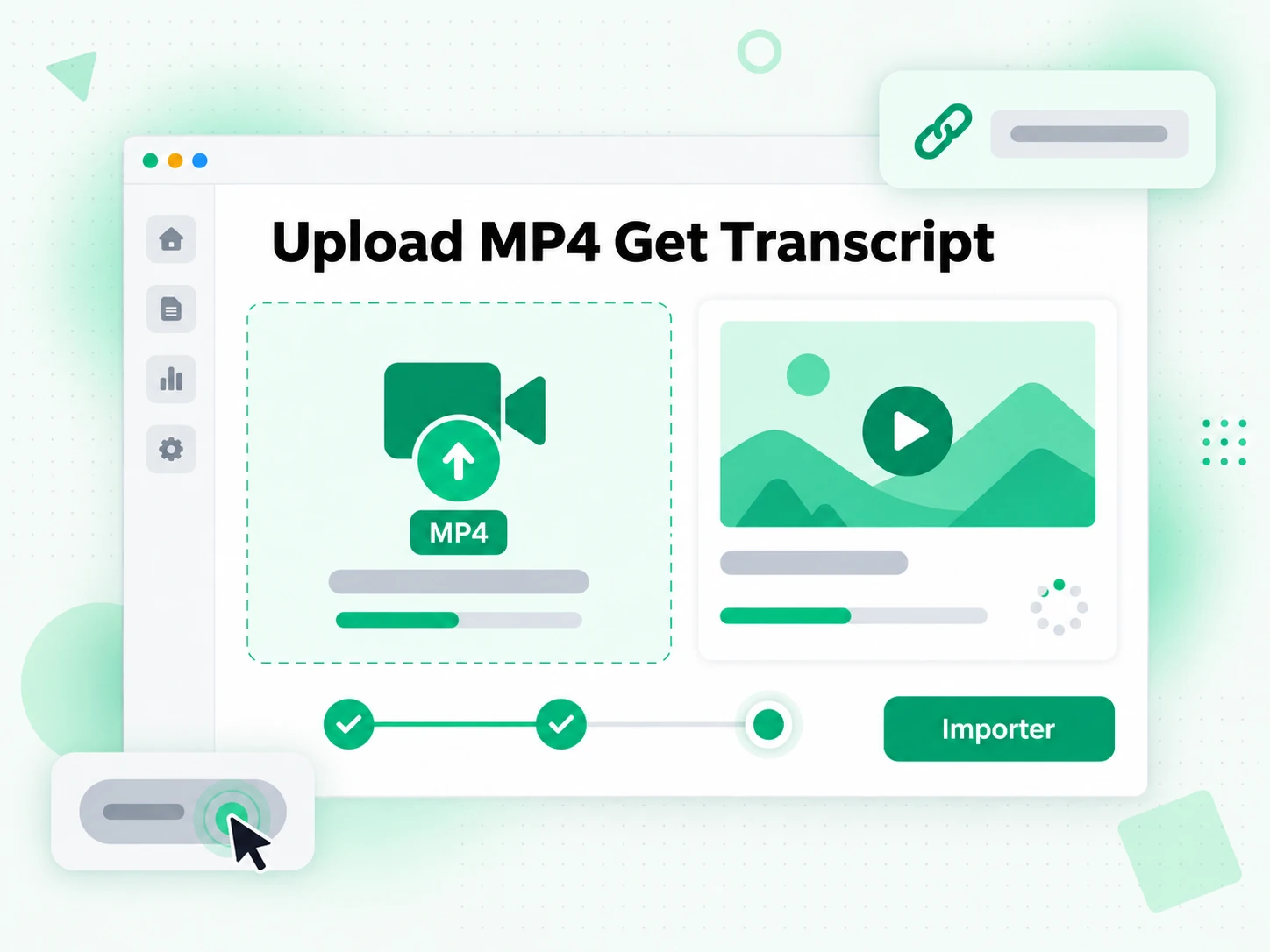 Upload MP4 Get Transcript dans le convertisseur