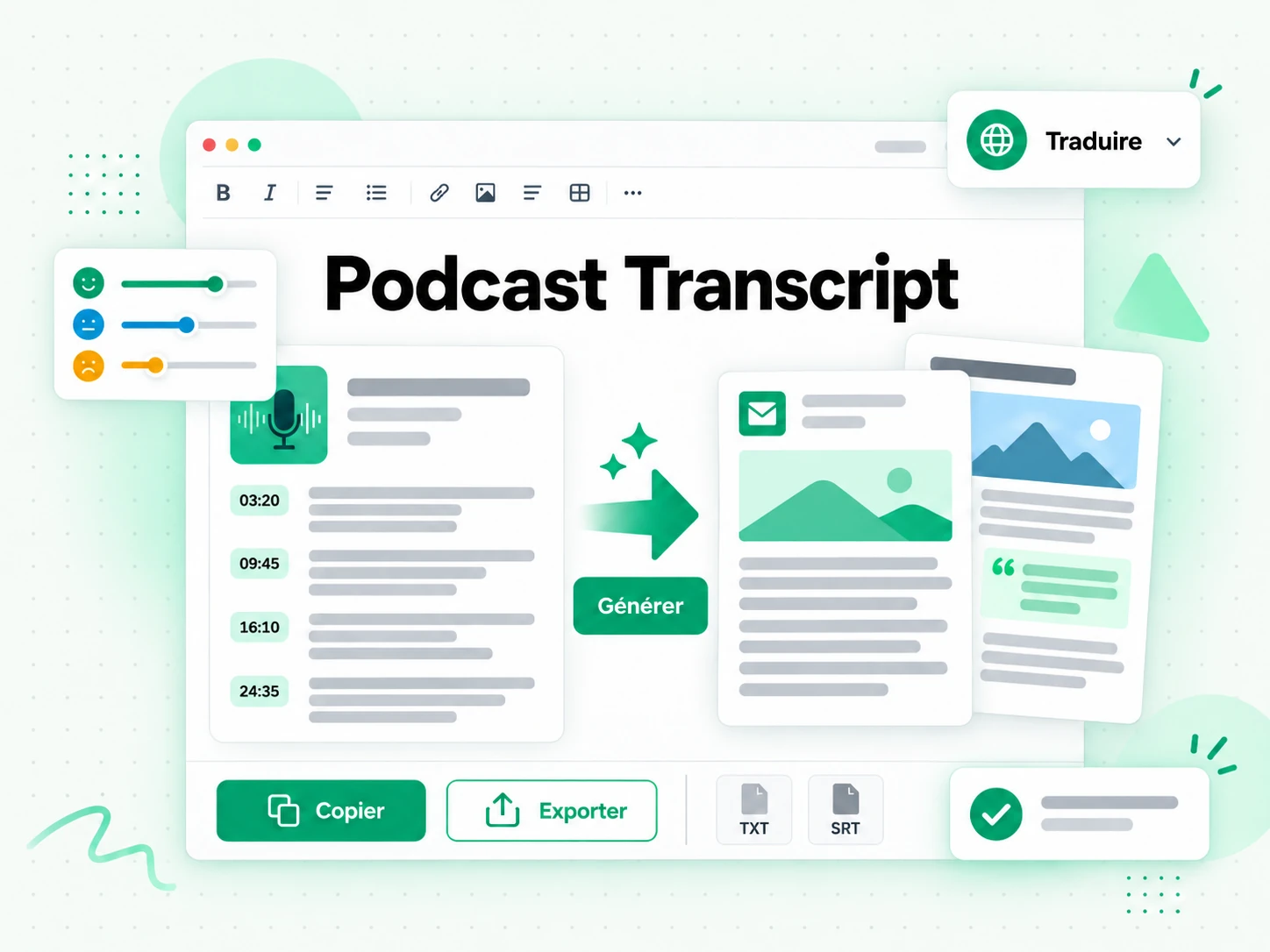Podcast Transcript ou article de blog