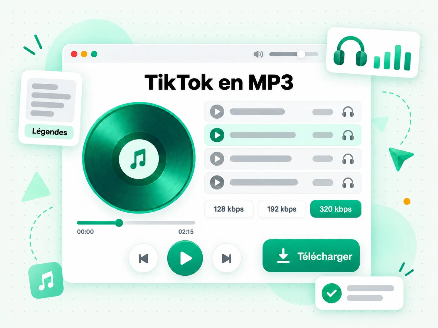 TikTok en MP3 utilisé pour créer sous-titres et contenus accessibles