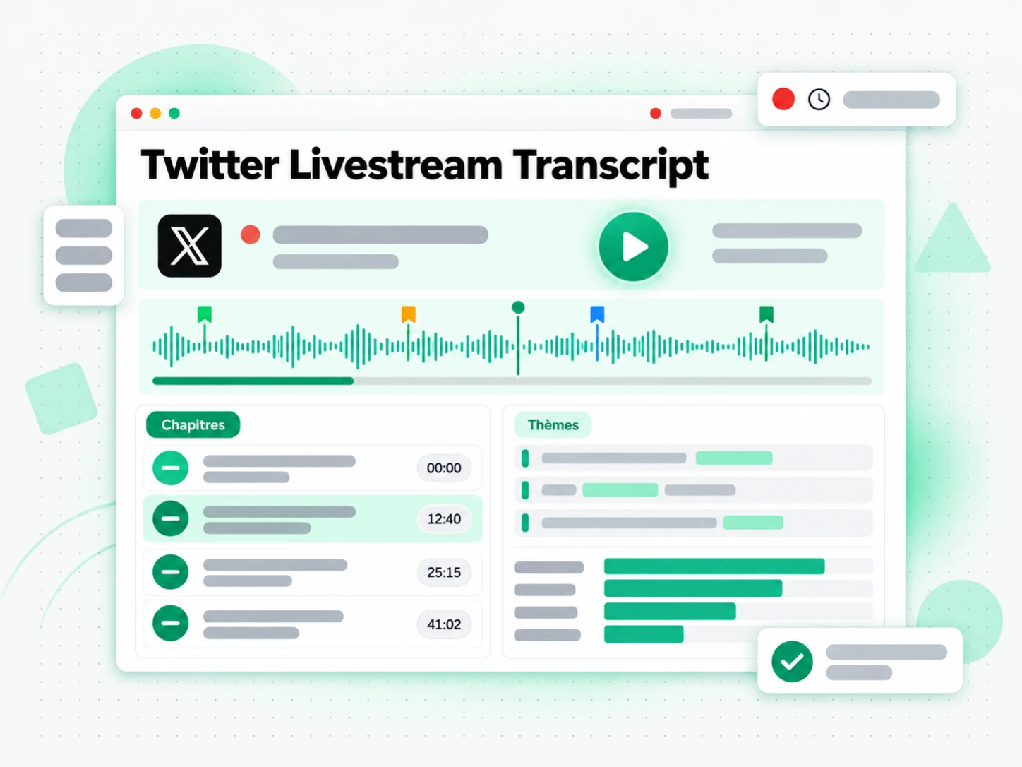 Transcription d'un direct Twitter : analyste qui relit un extrait transcrit