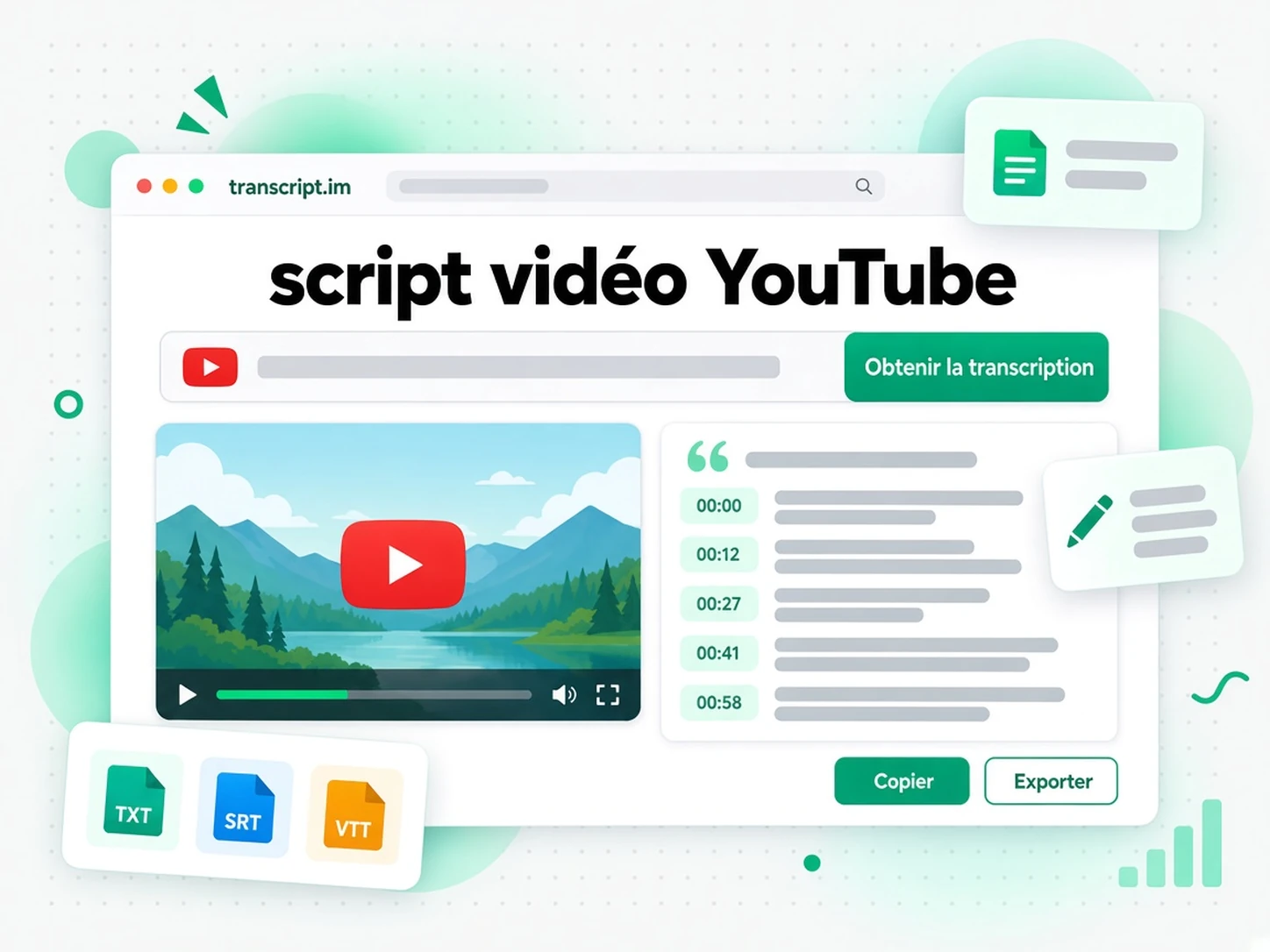 script vidéo YouTube : Transformer un lien YouTube en script