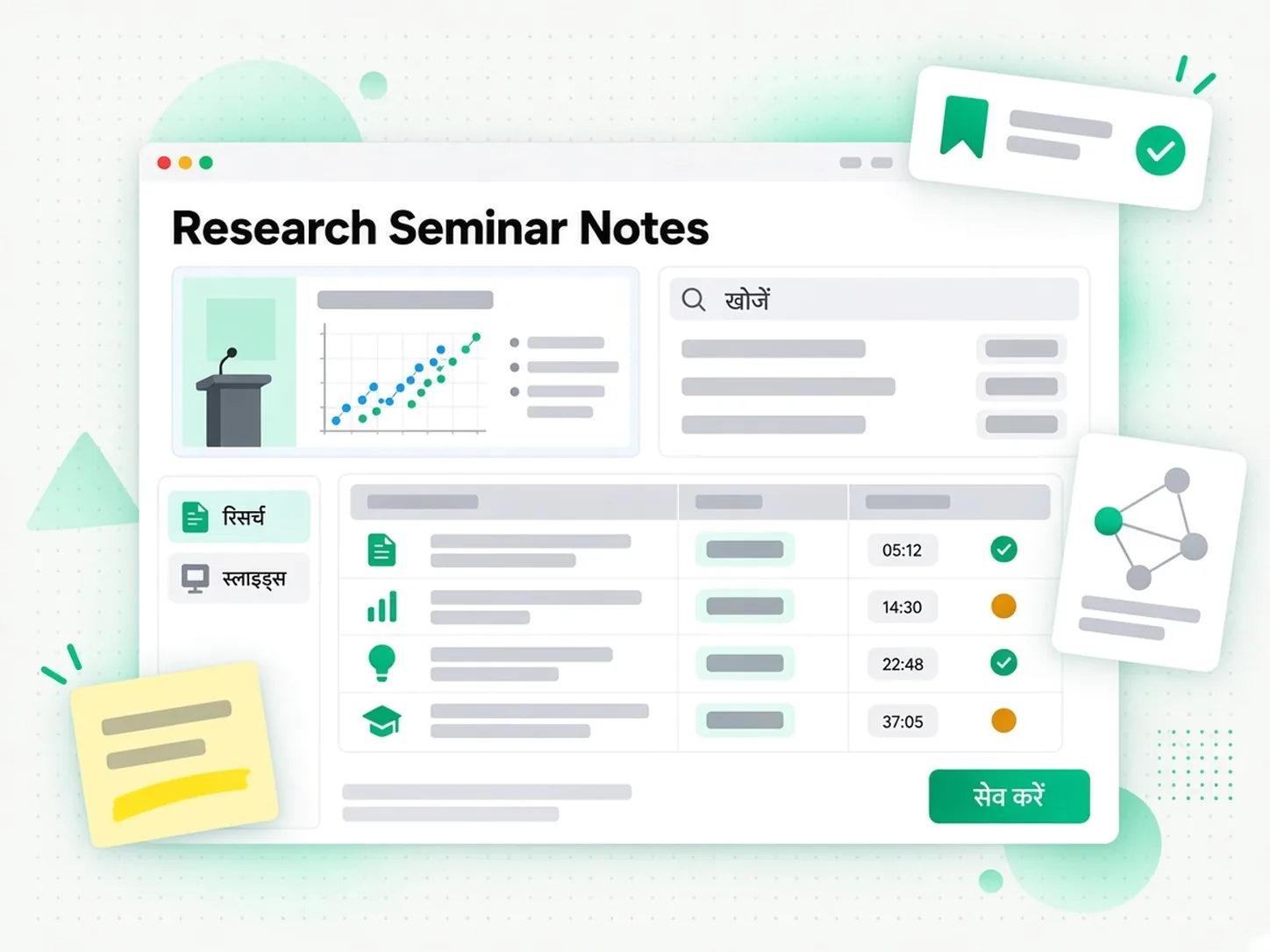 Research Seminar Notes: AI की मदद से रिसर्च सेमिनार के नोट्स बनाना