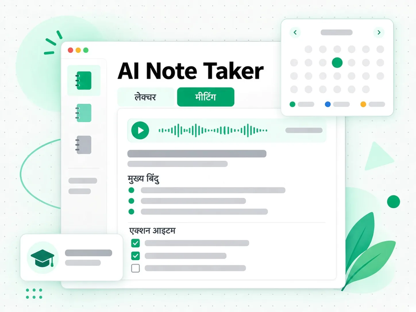 AI Note Taker: ट्रांसक्रिप्ट से पढ़ाई और मीटिंग के नोट्स तैयार करते हुए