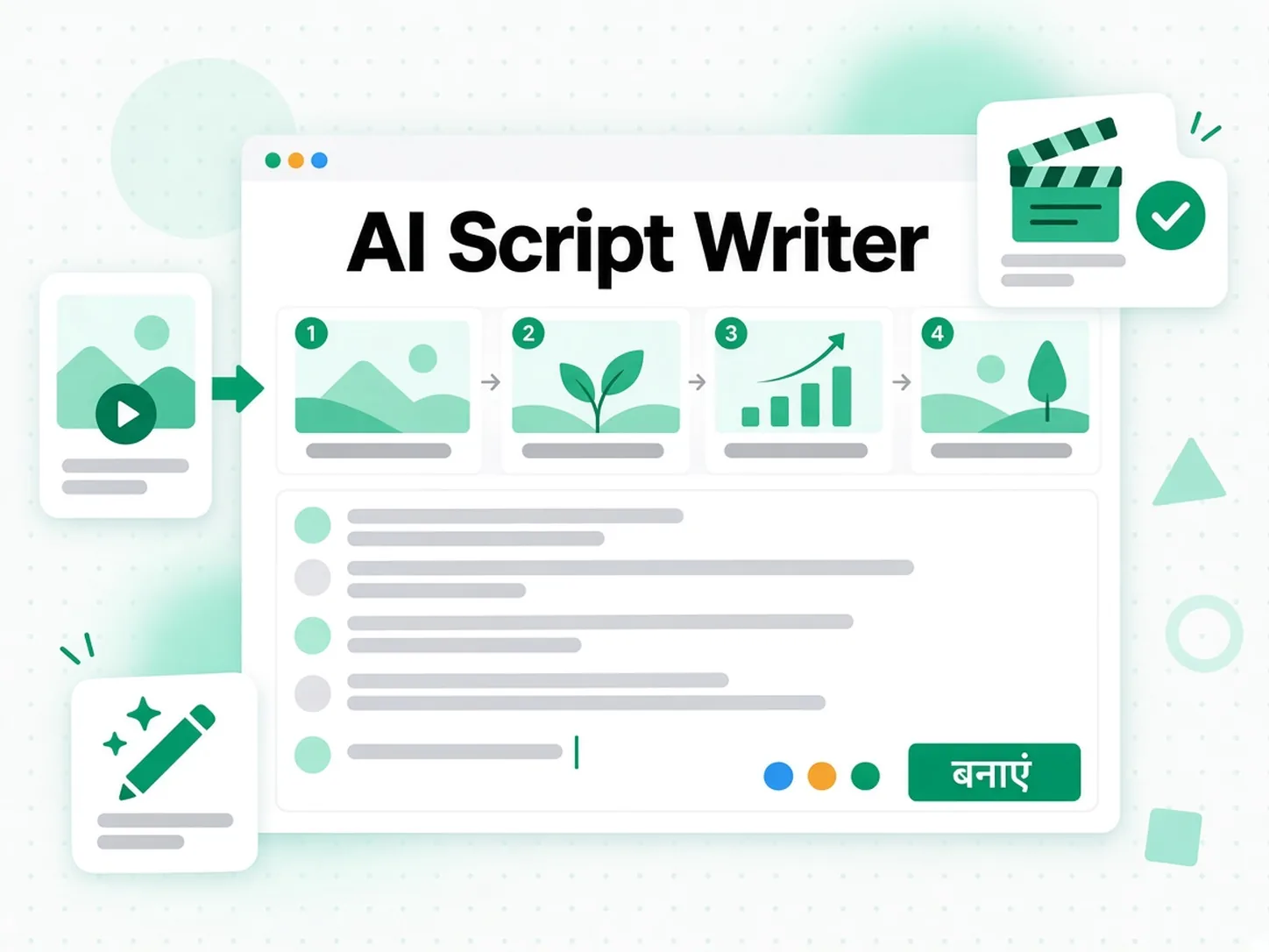 AI Script Writer: ट्रांसक्रिप्ट से वीडियो को नई स्क्रिप्ट या भाषा में बनाते हुए