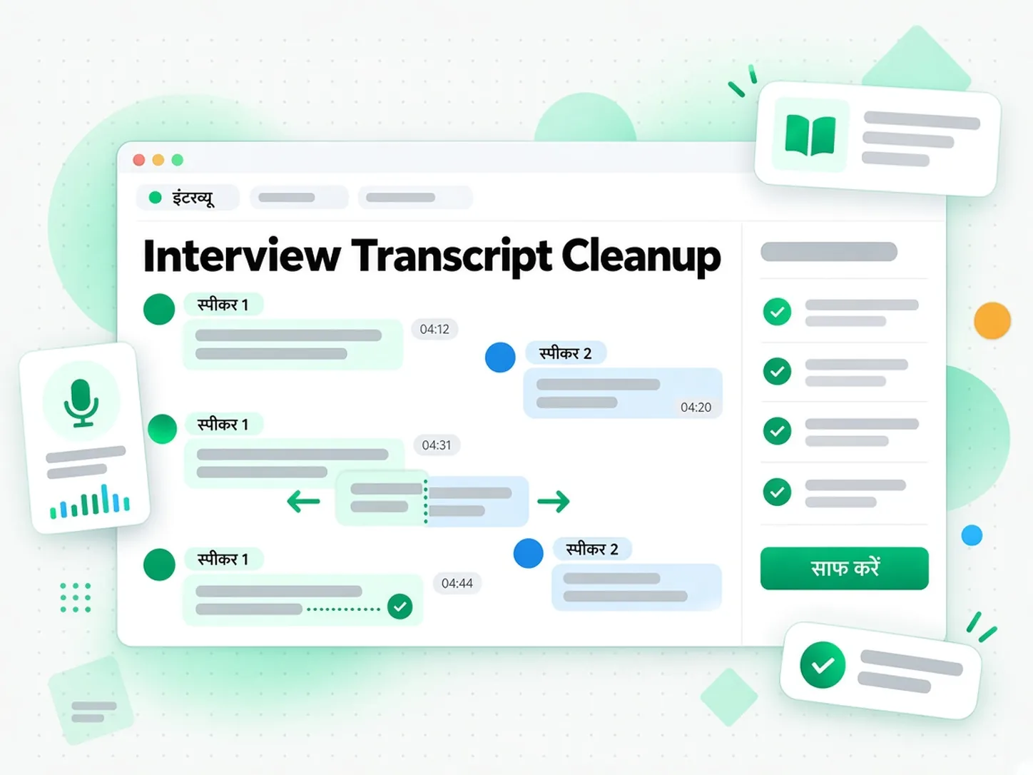 Interview Transcript Cleanup: AI की मदद से इंटरव्यू ट्रांसक्रिप्ट को निखारना