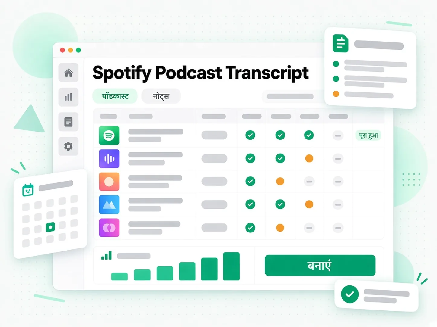Spotify Podcast Transcript: ट्रांसक्रिप्ट से पॉडकास्ट शो नोट्स और लेख फिर से बनाना