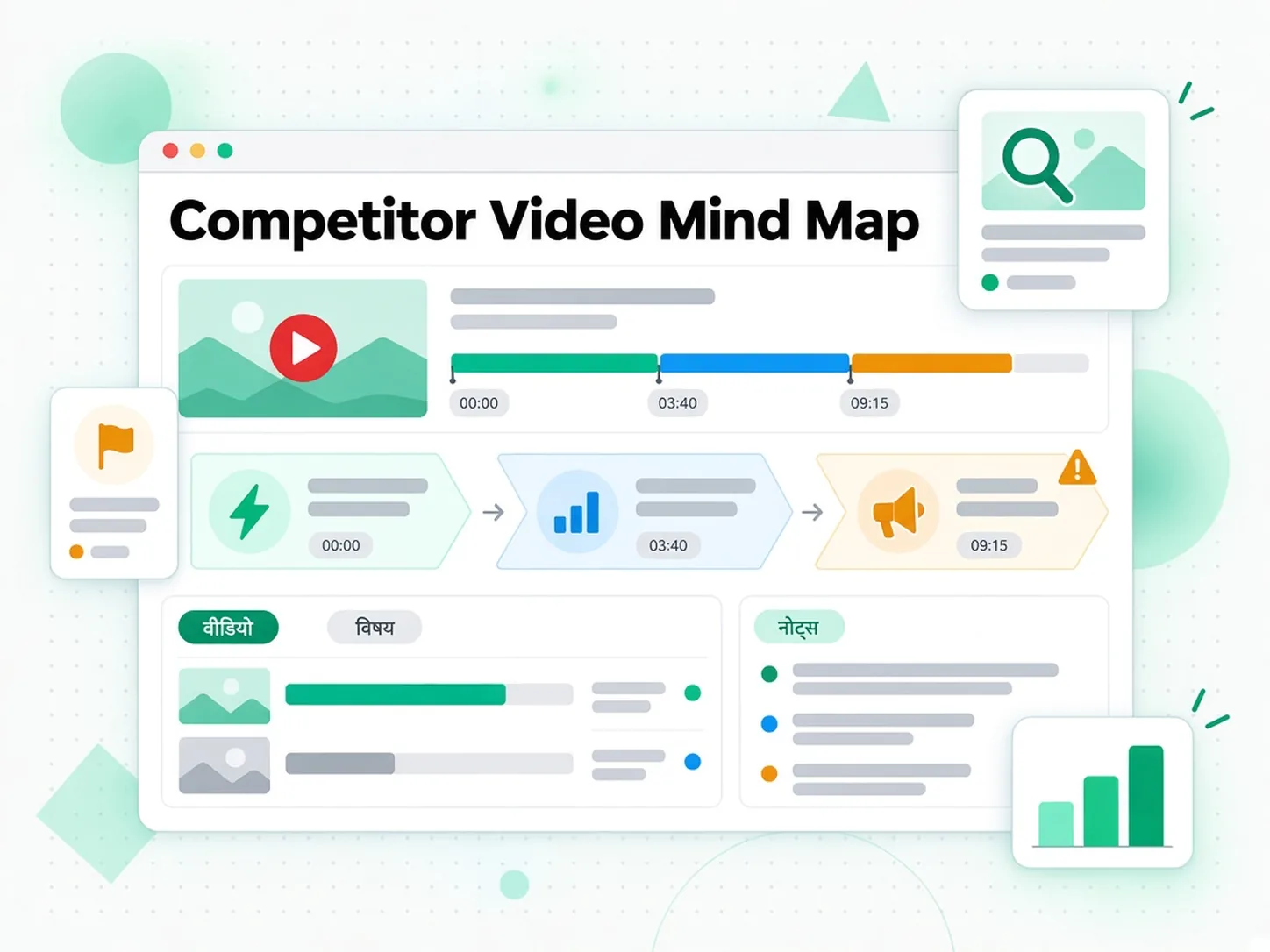 Competitor Video Mind Map: कॉम्पिटिटर वीडियो से बना कंटेंट प्लानिंग माइंड मैप