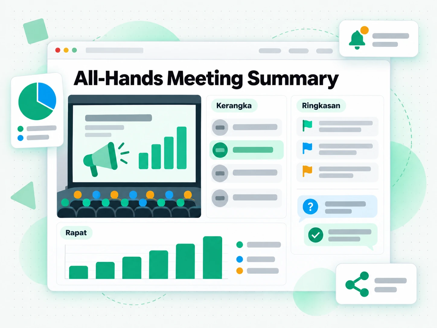 All-Hands Meeting Summary dirangkum otomatis dari rekaman rapat