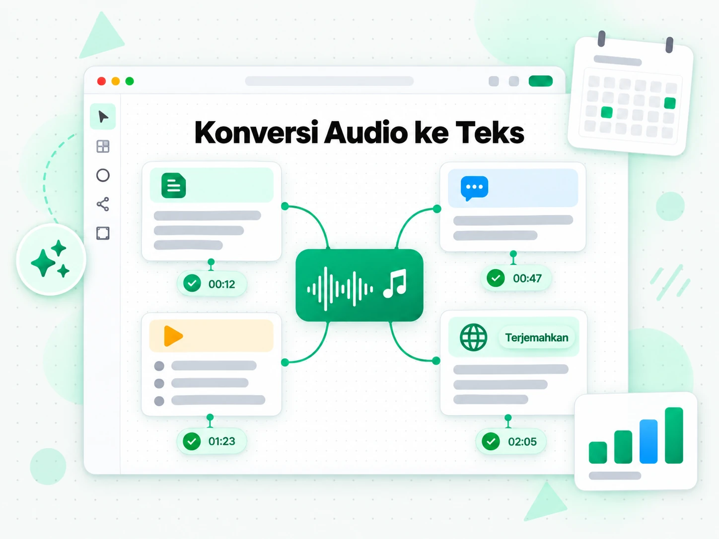 Konversi Audio ke Teks dipakai membuat ulang show notes dan artikel dari transkrip audio