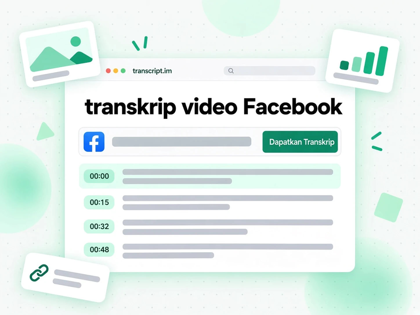 transkrip video Facebook: Ubah video Facebook menjadi transkrip