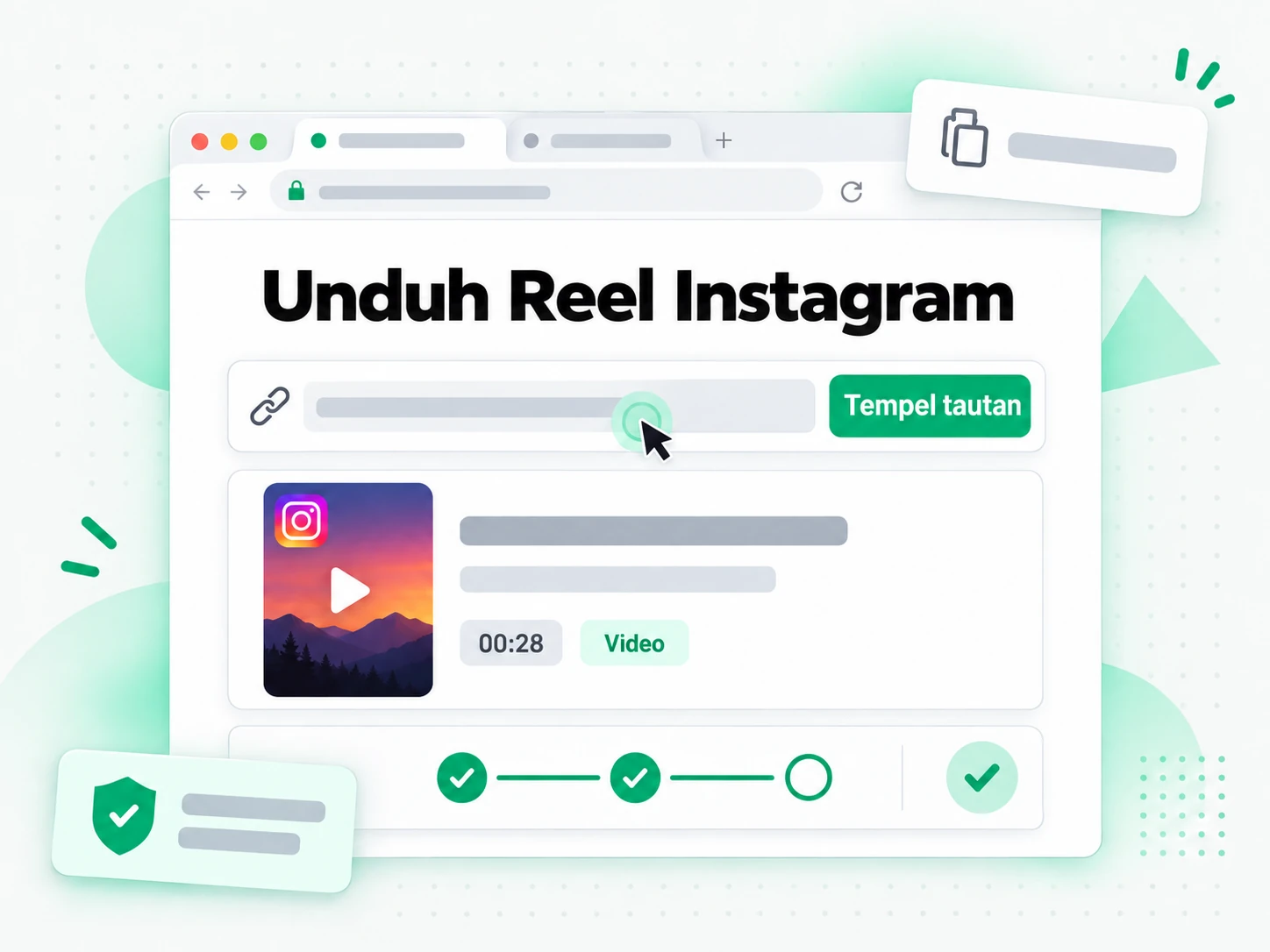 Unduh Reel Instagram: menempel tautan Reel Instagram ke pengunduh