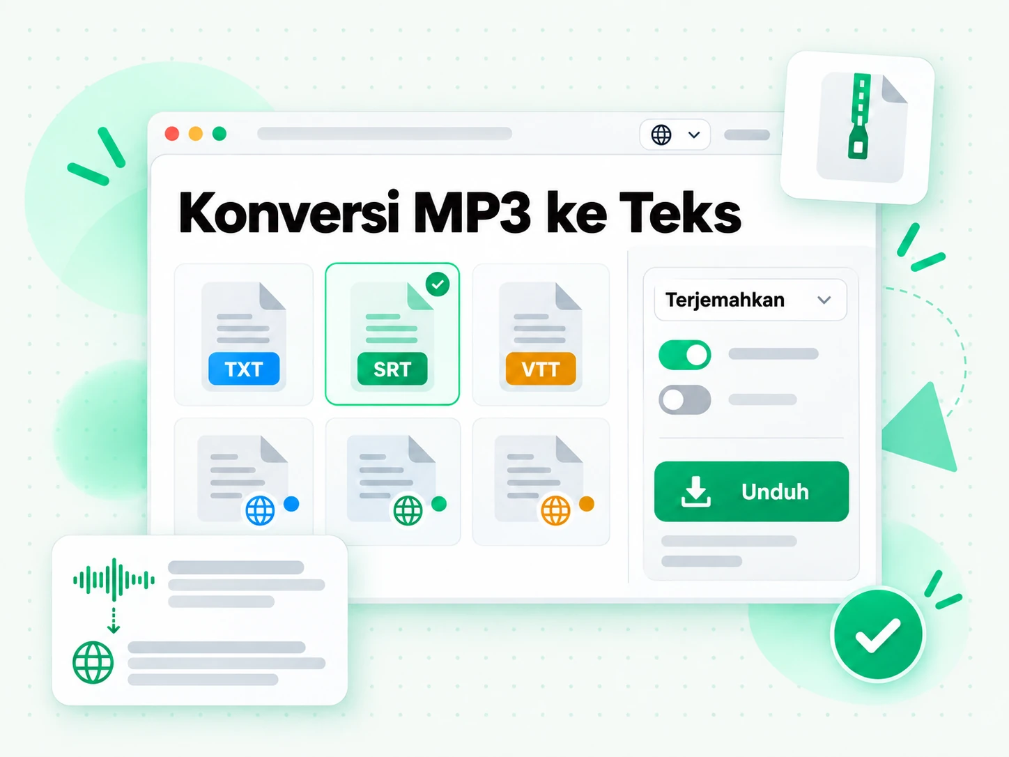 Konversi MP3 ke Teks: menulis ulang transkrip MP3 menjadi artikel atau naskah baru