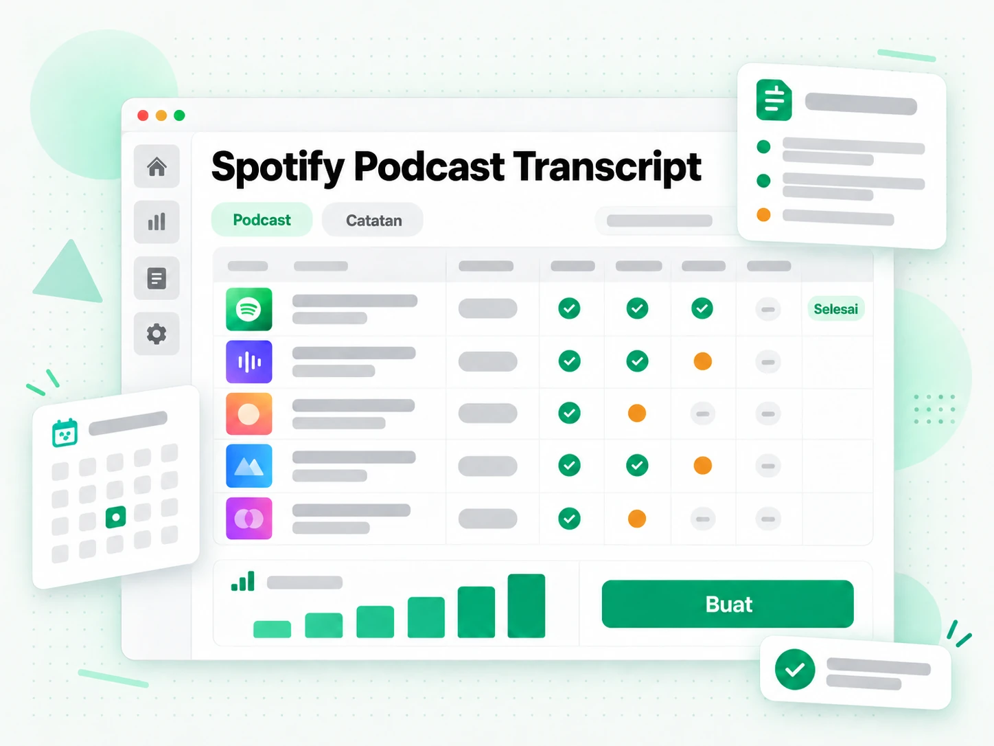 Spotify Podcast Transcript dipakai membuat ulang show notes dan artikel