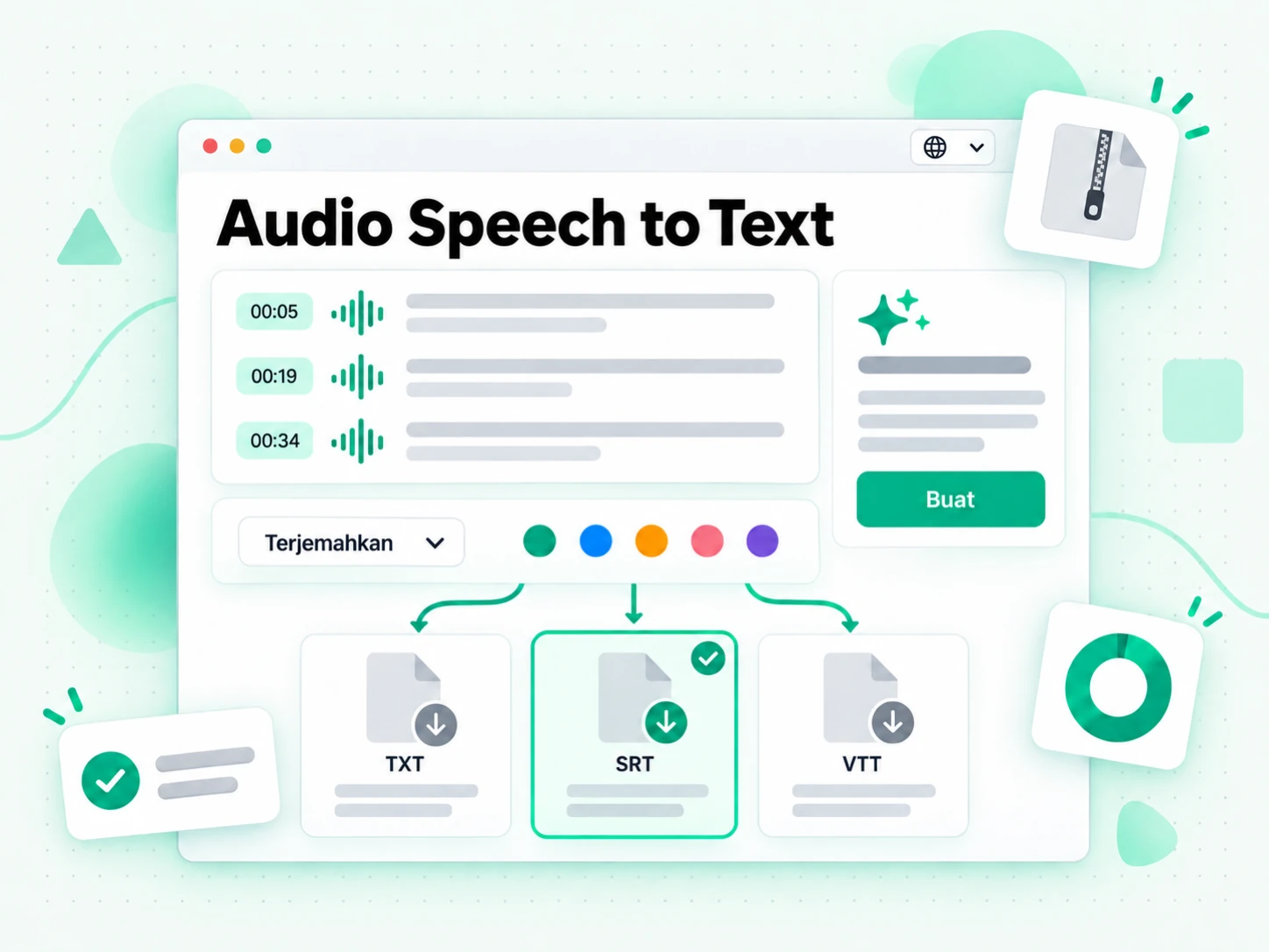 Audio Speech to Text: menulis ulang transkrip ucapan menjadi artikel atau naskah baru